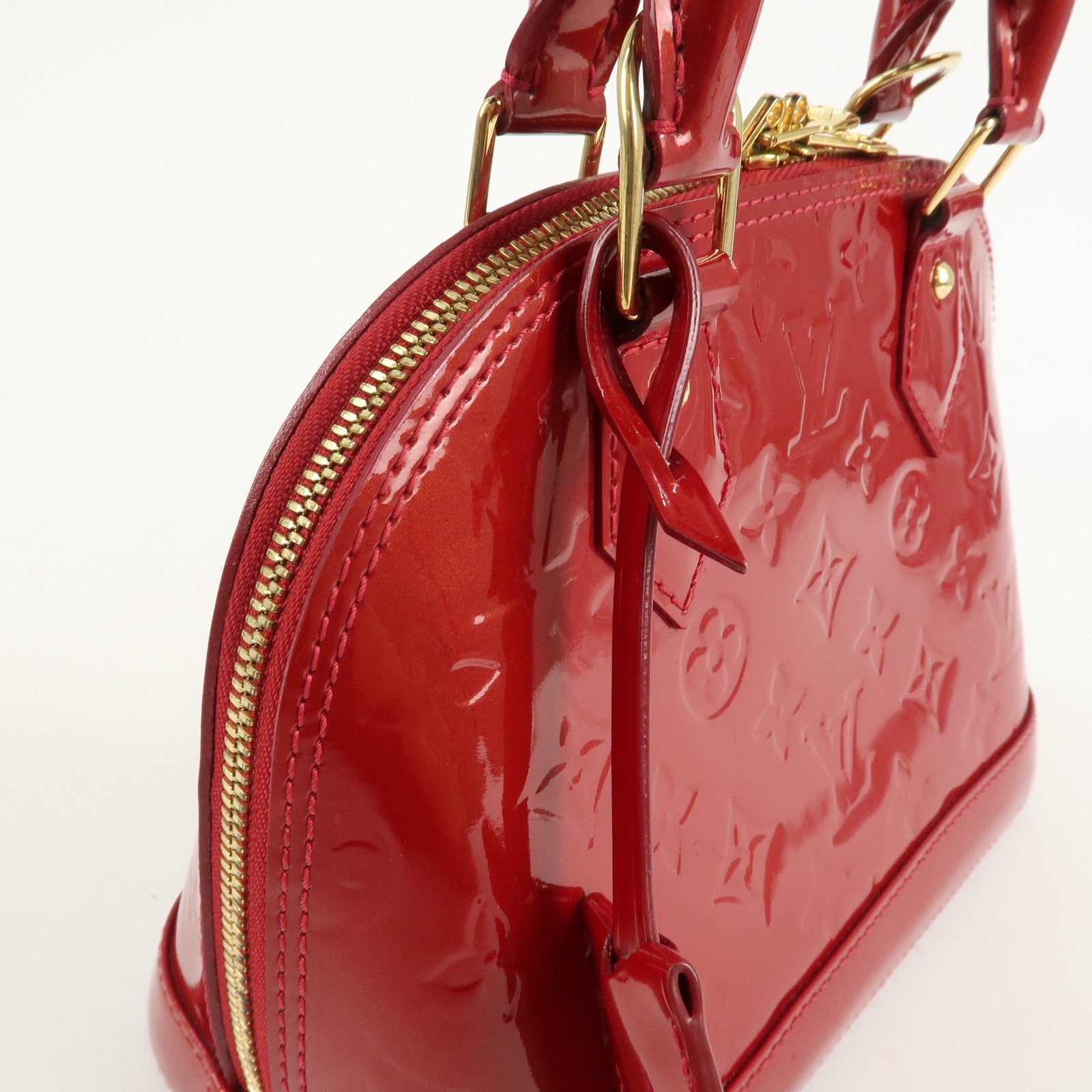 Louis Vuitton Monogram Vernis Alma BB 2Way Bag Red M91606