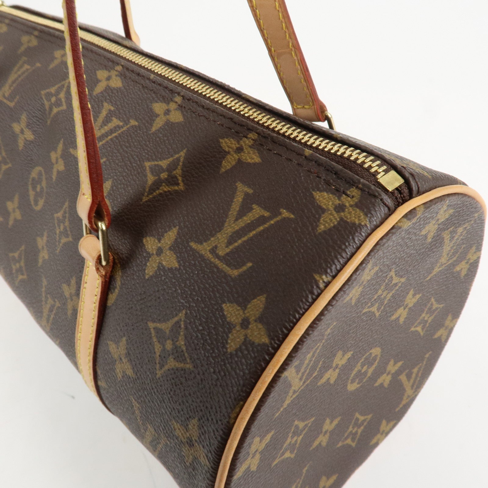 Louis Vuitton Monogram Papillon 30 Hand Bag Brown M51385 Used