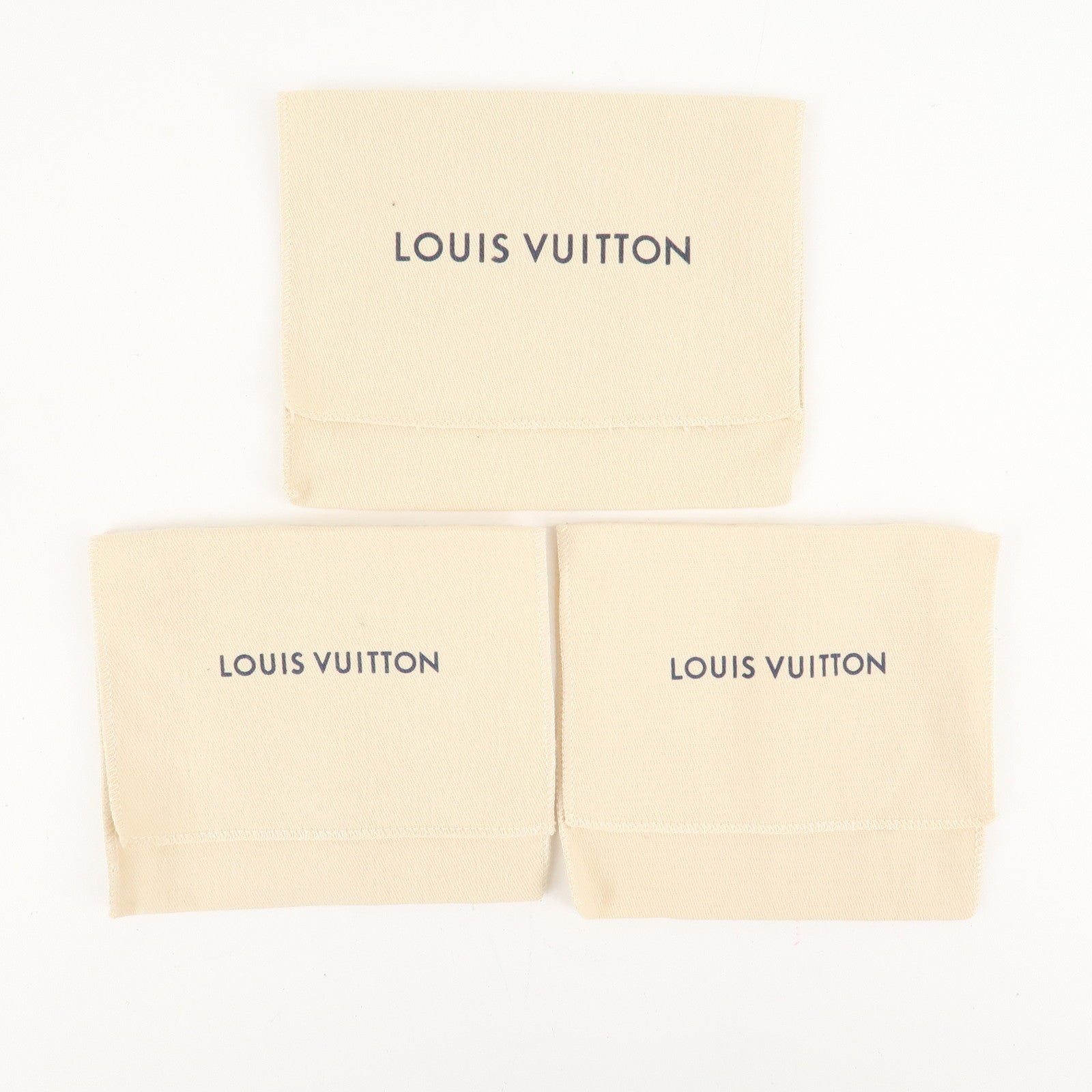 Louis Vuitton Set of 19 Dust Bag Storage Bag Flap New Style Beige Used