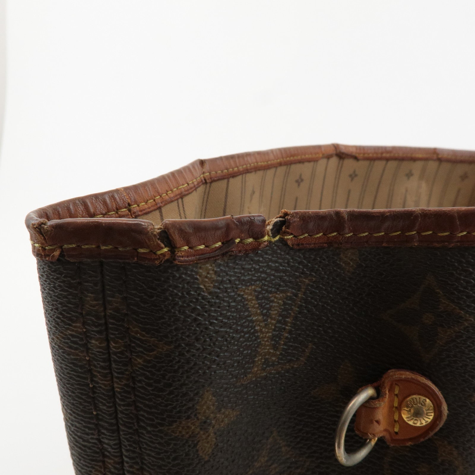 Louis Vuitton Monogram Neverfull MM Tote Bag Brown M40156