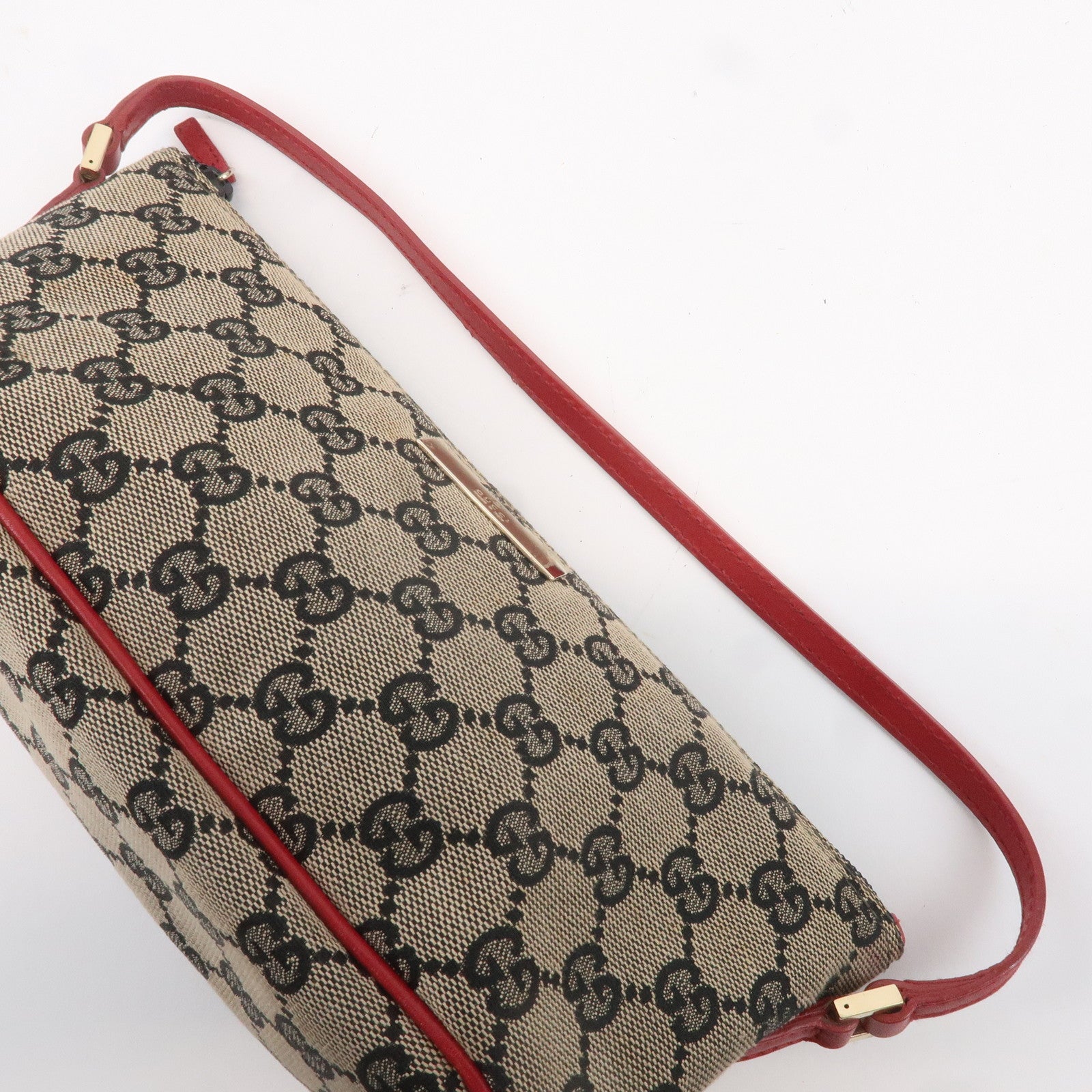 GUCCI Boat Bag GG Canvas Leather Accessory Pouch 391103 141809