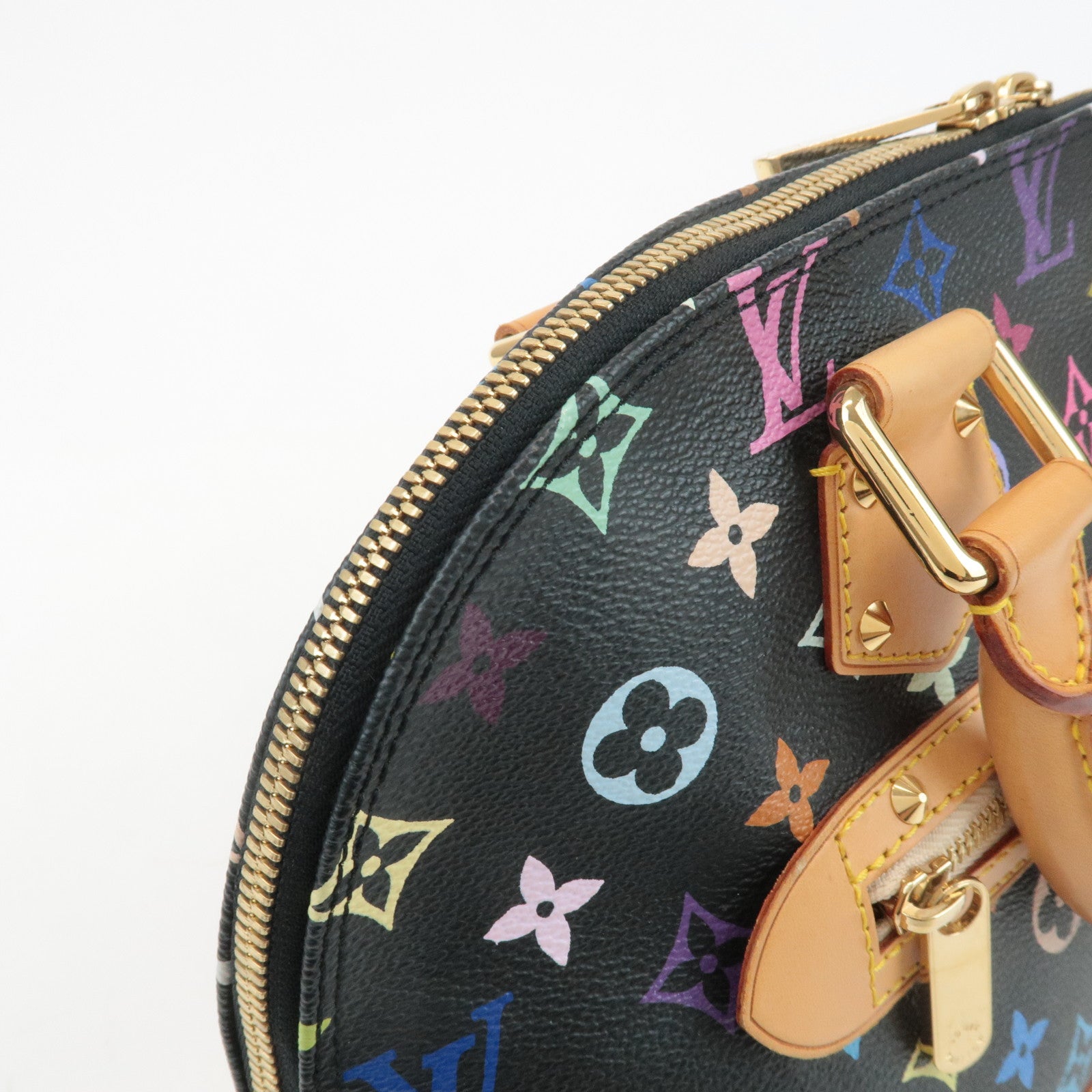 Louis Vuitton Monogram Multicolor Alma Hand Bag Noir M92646