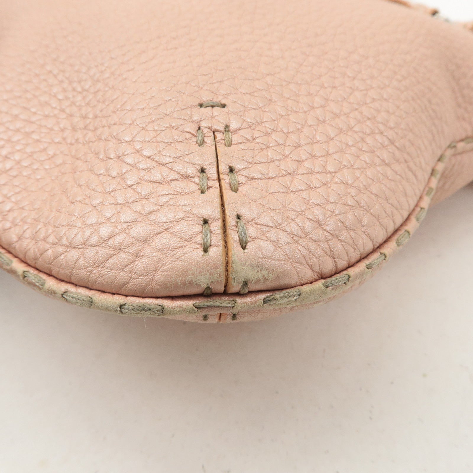 FENDI Selleria Leather Shoulder Bag Pink