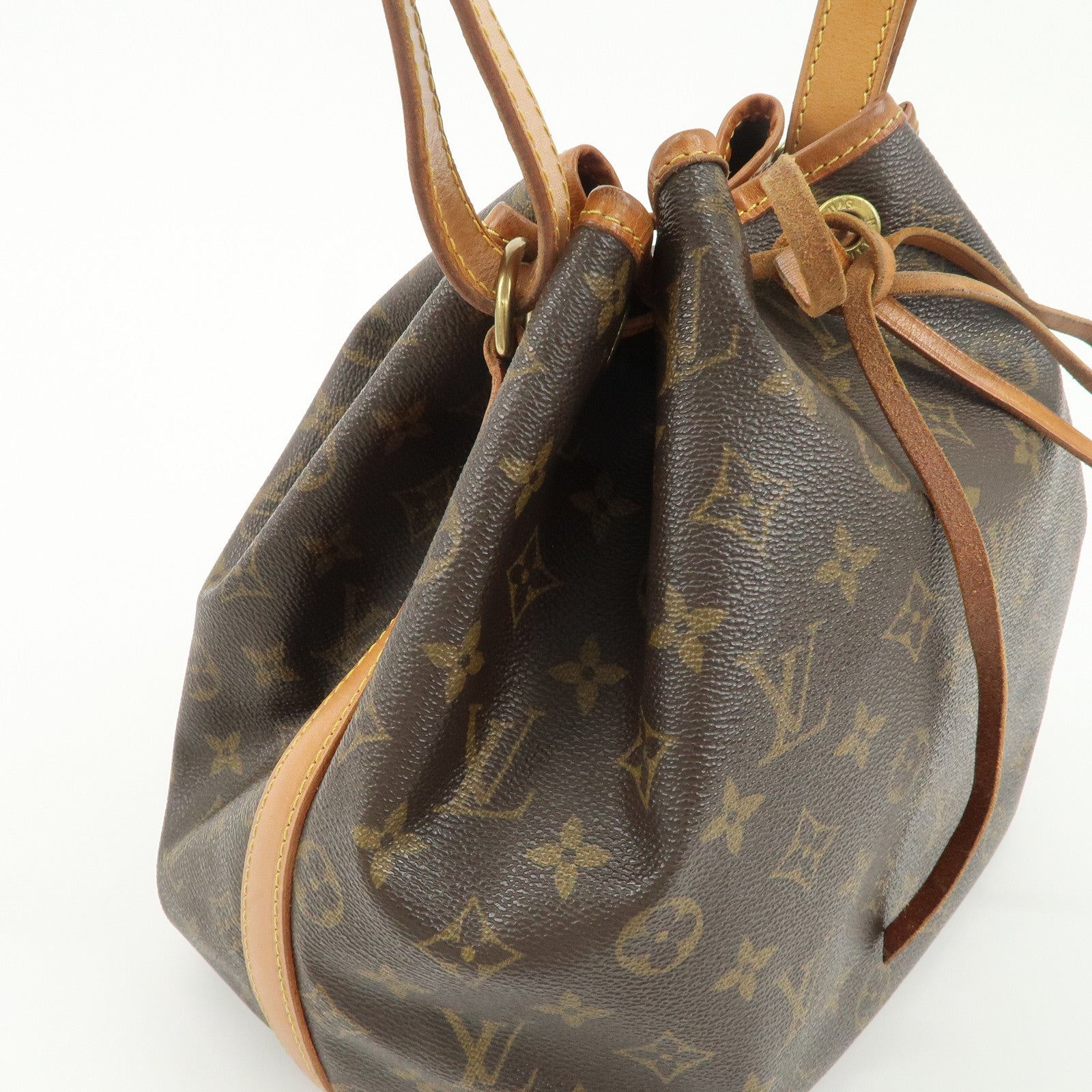 Louis Vuitton Monogram Petit Noe Shoulder Bag Brown M42226