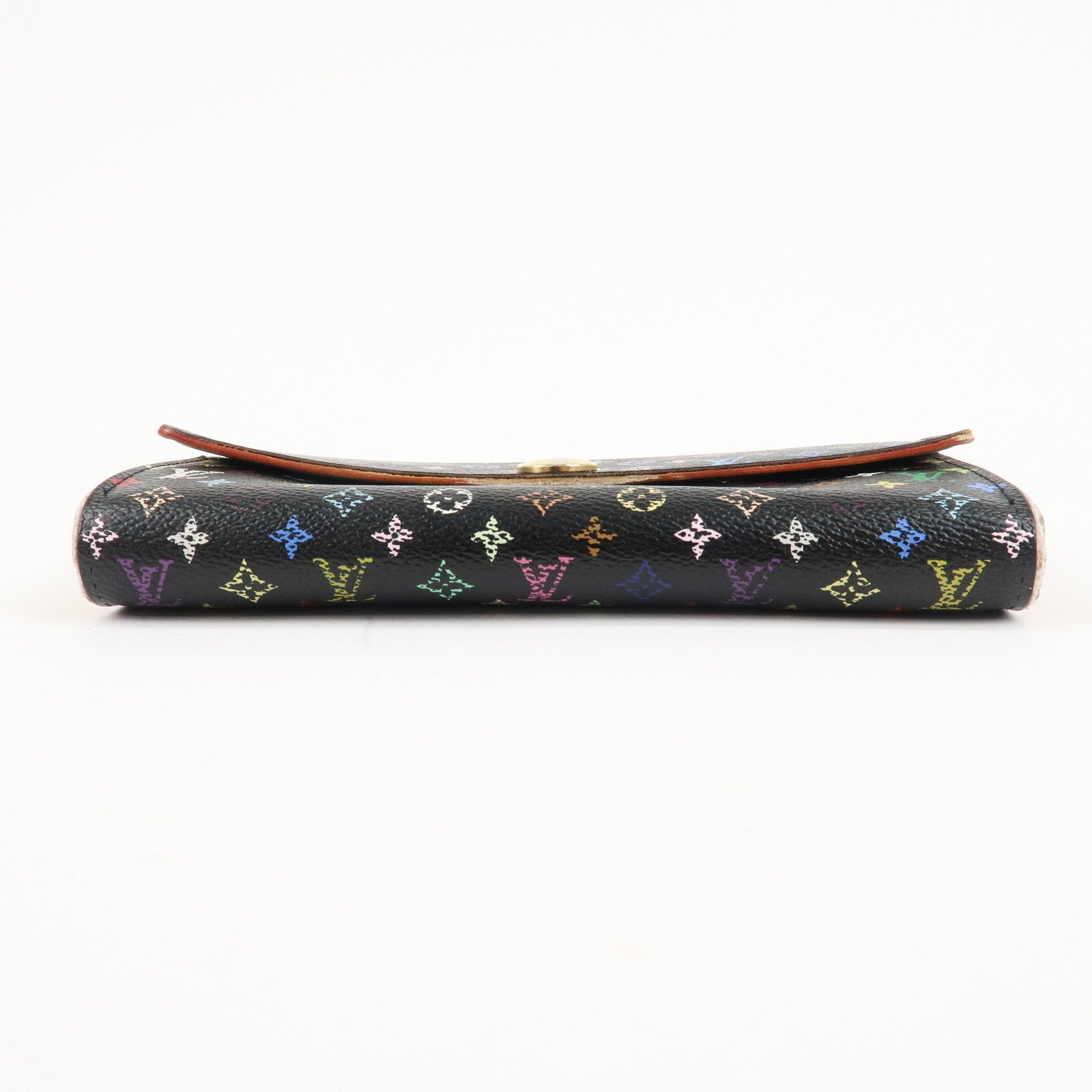 Louis Vuitton Monogram Set of 2 Multicolor Bi-fold Wallet Key Case Used