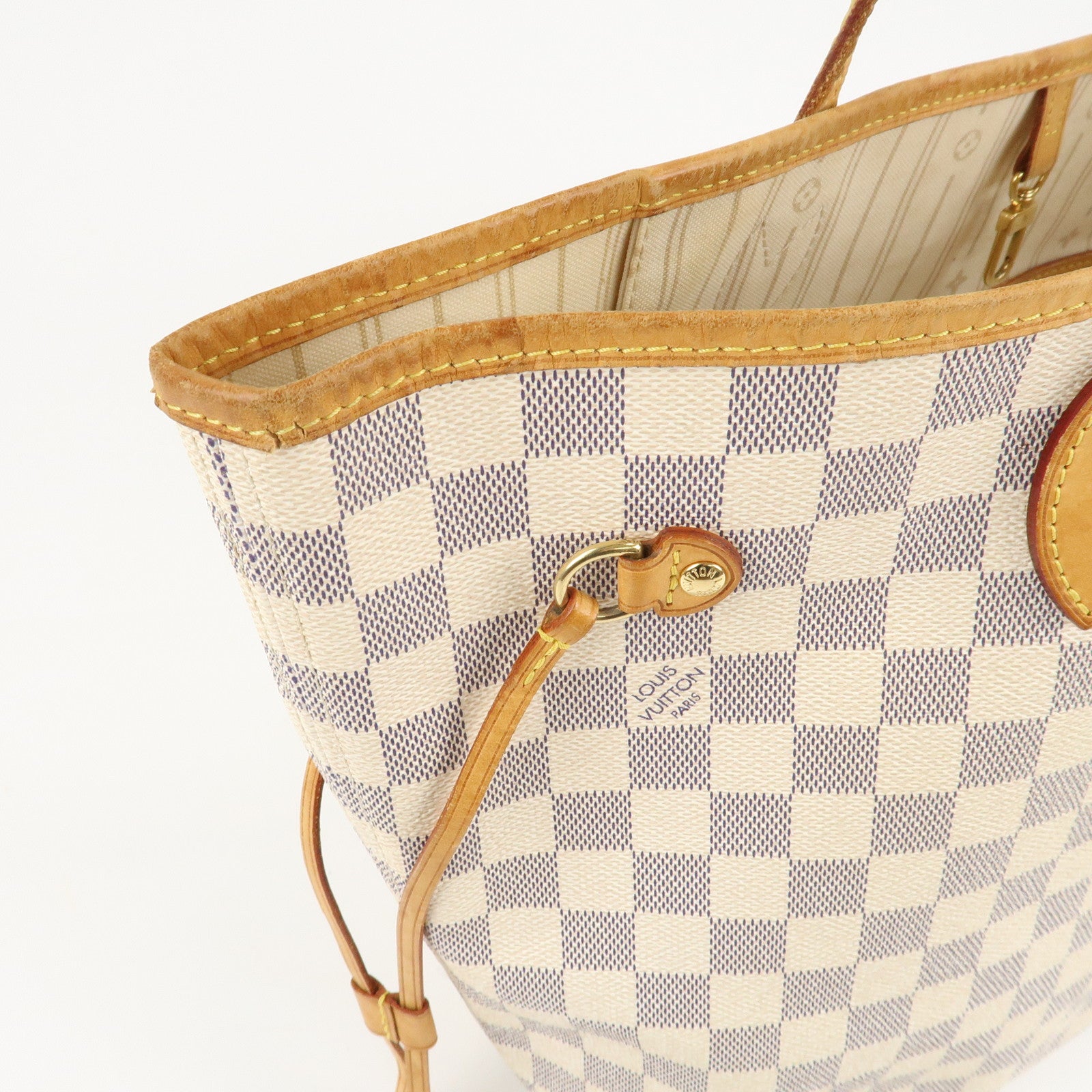 Louis Vuitton Damier Azur Neverfull MM Tote Bag N51107 Used