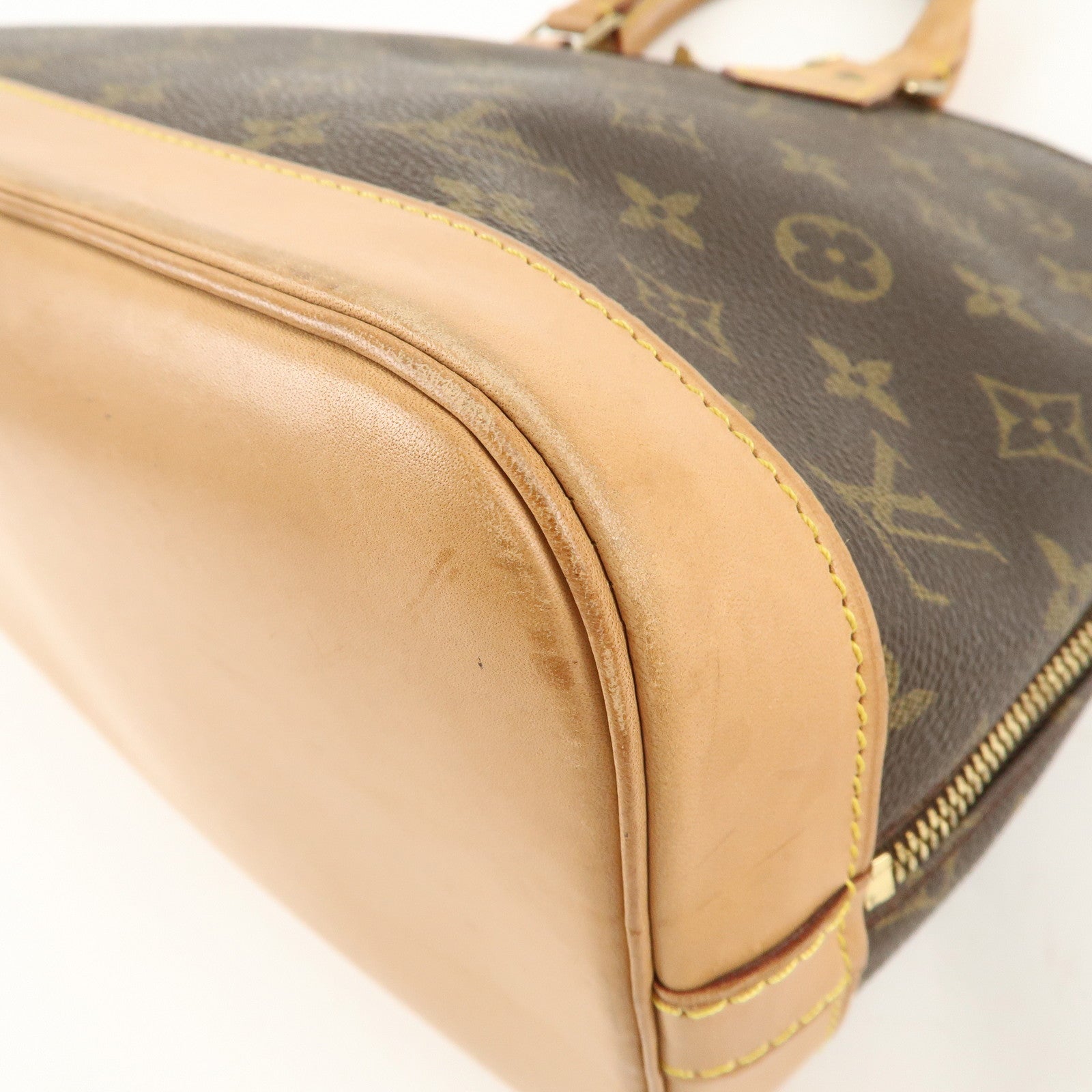 Louis Vuitton Monogram Alma Hand Bag Brown M51130