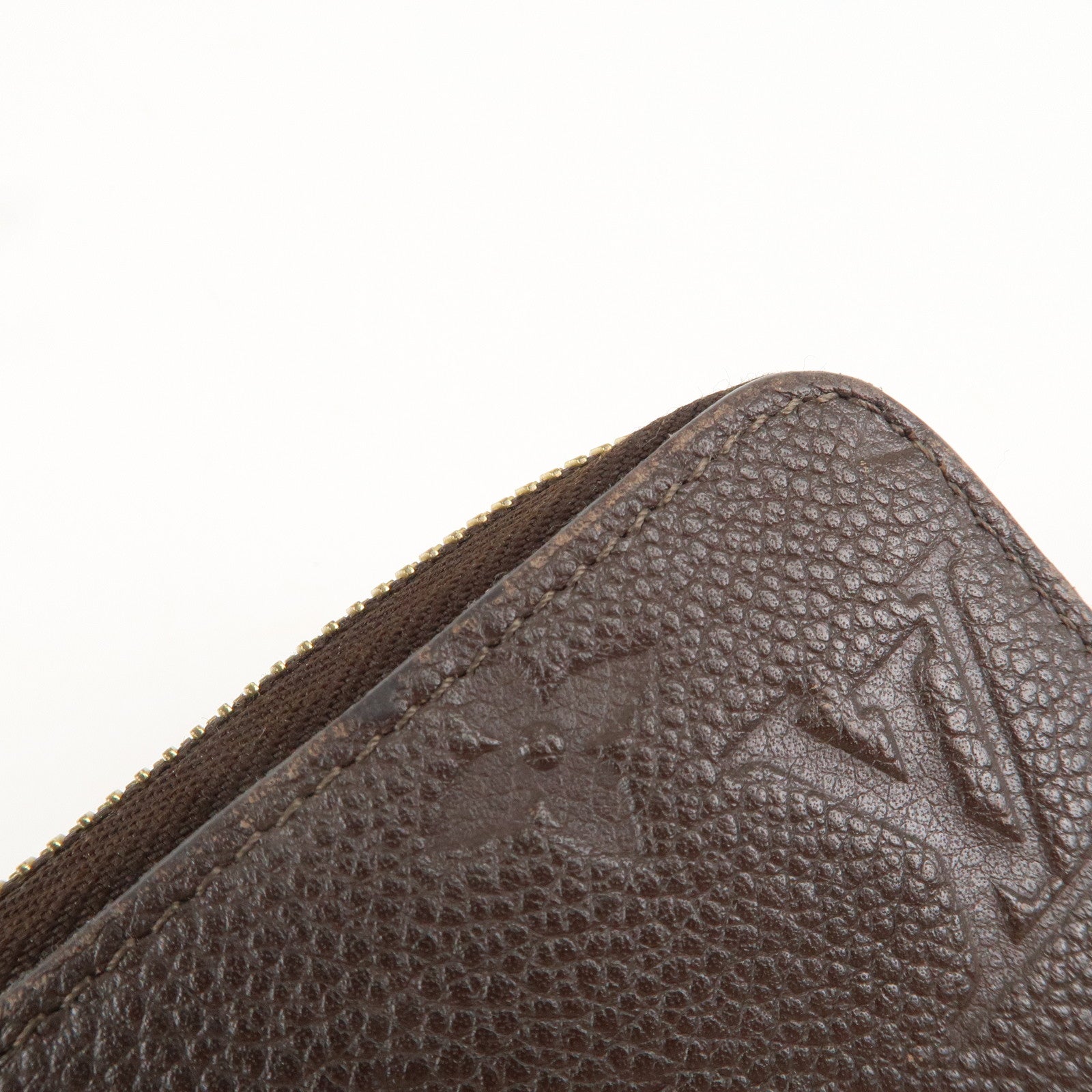 Louis Vuitton Monogram Empreinte Zippy Wallet Terre Brown M60548