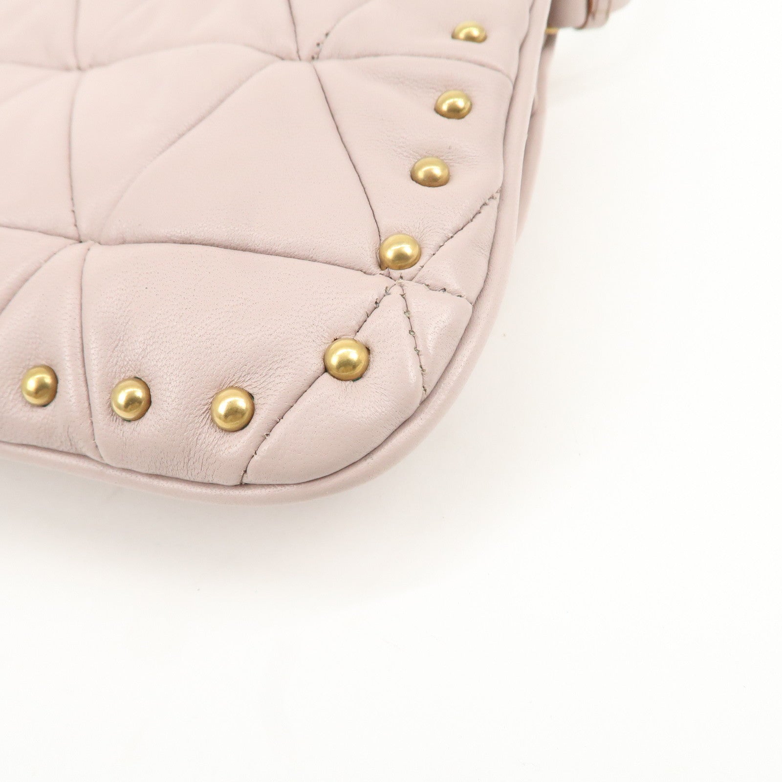 MIU MIU Leather 2Way Bag Shoulder Bag Clutch Bag Pink