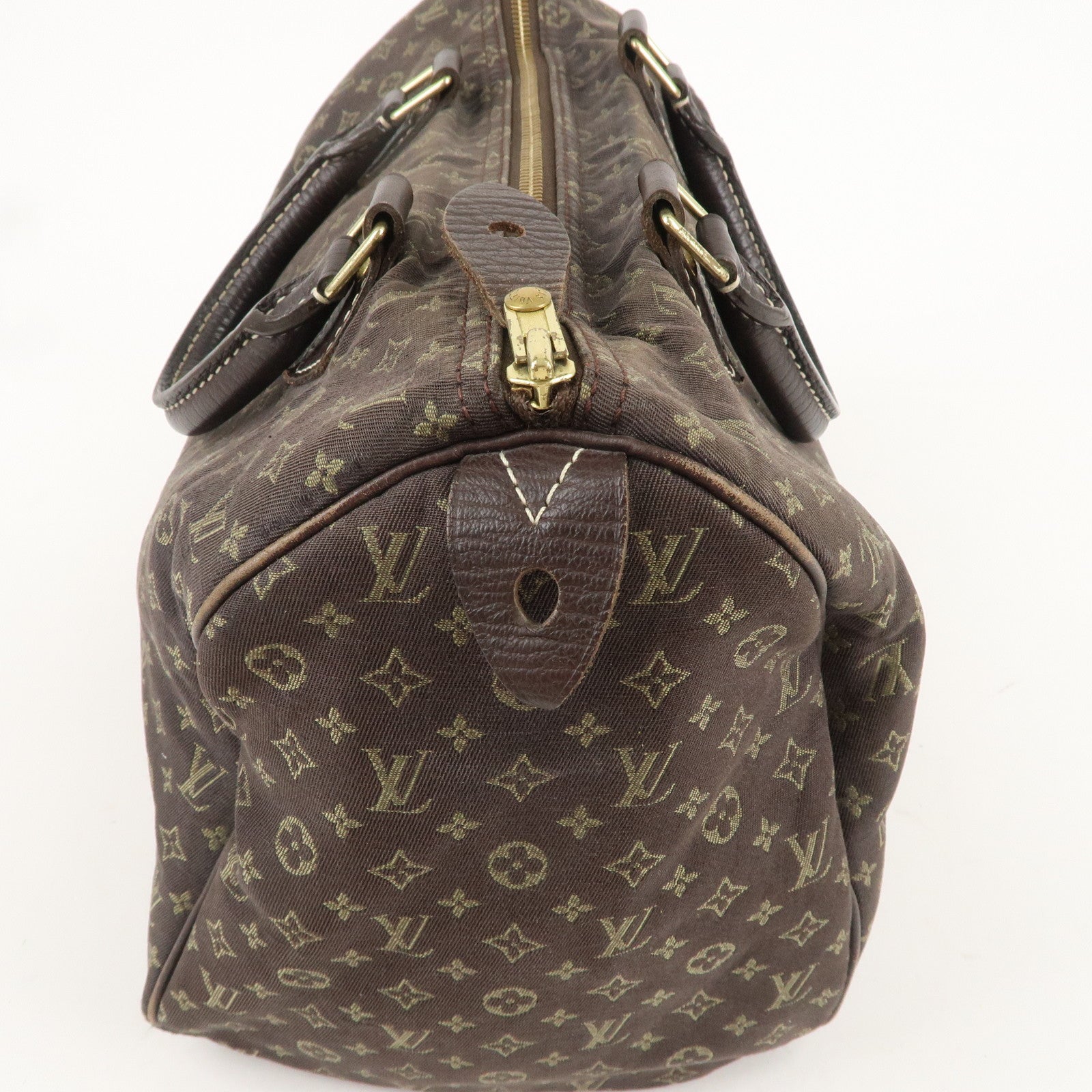 Louis Vuitton Monogram Mini Lin Speedy 30 Boston Bag Ebene M95224