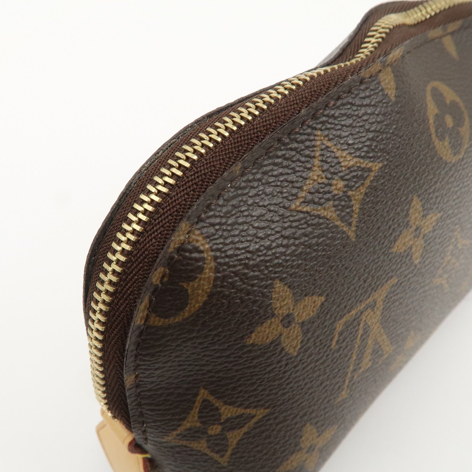 Louis Vuitton Monogram Pochette Cosmetic Pouch Brown M47515 Used