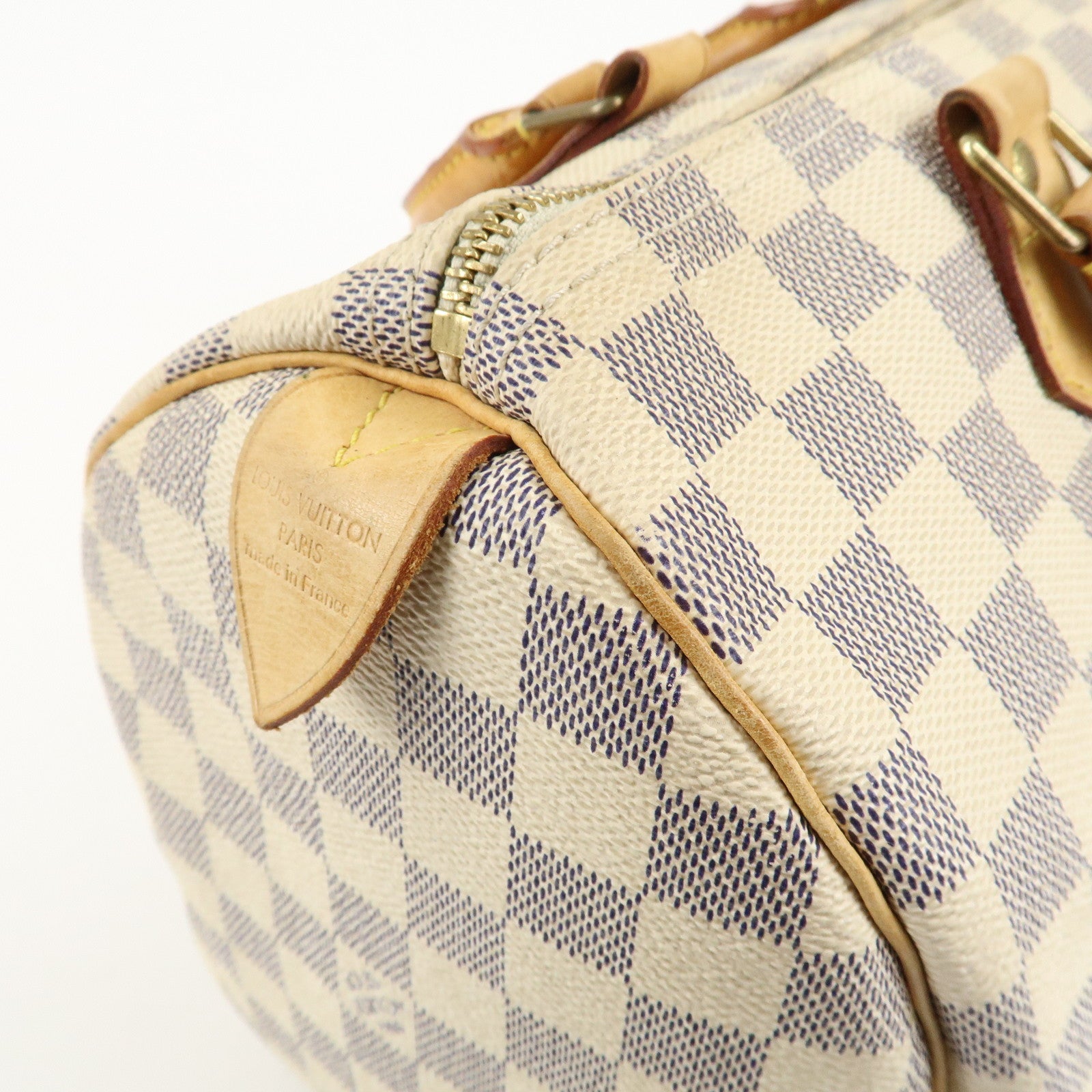 Louis Vuitton Damier Azur Speedy 30 Hand Bag Boston Bag N41533 Used