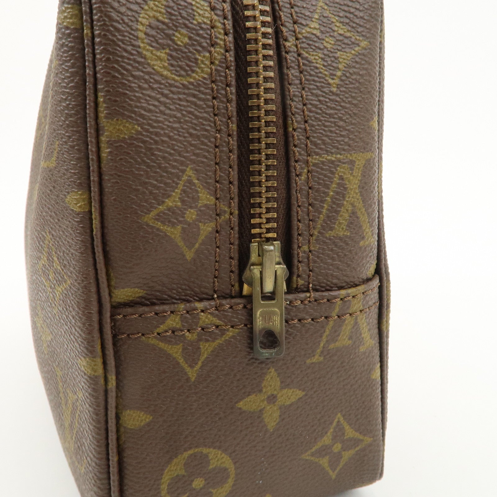 Louis Vuitton Monogram Trousse Toilette 28 Pouch Brown M47522 Used