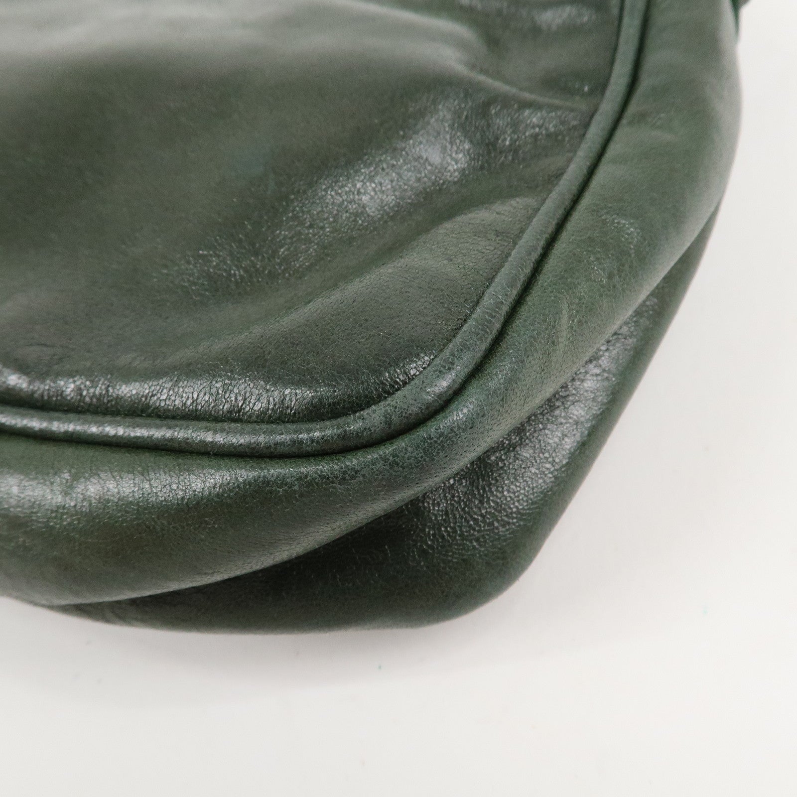 BALENCIAGA The Shoulder Leather 2 Way Hand Bag Green 138226