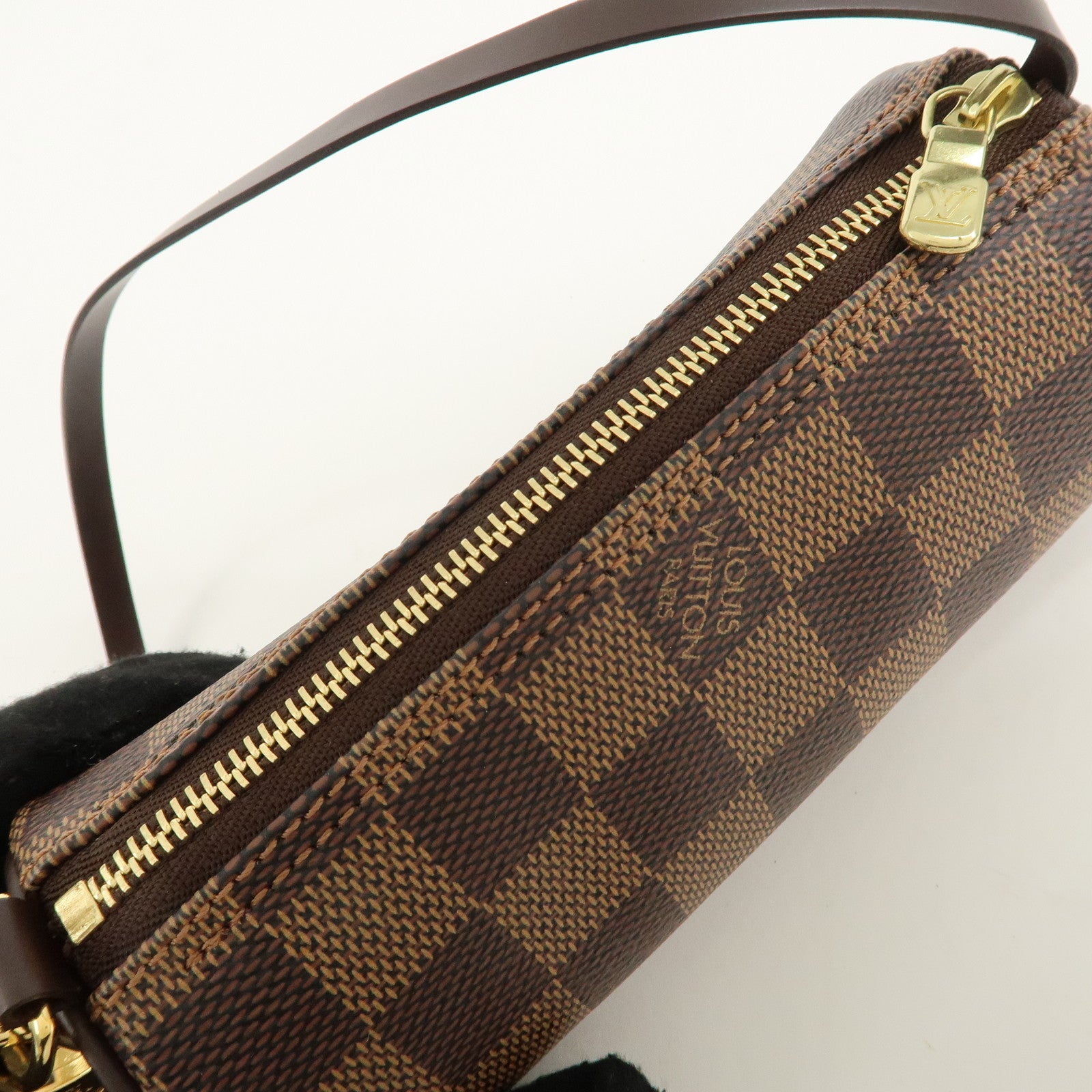 Louis Vuitton Damier Ebene Mini Pouch for Papillon Bag Brown Used