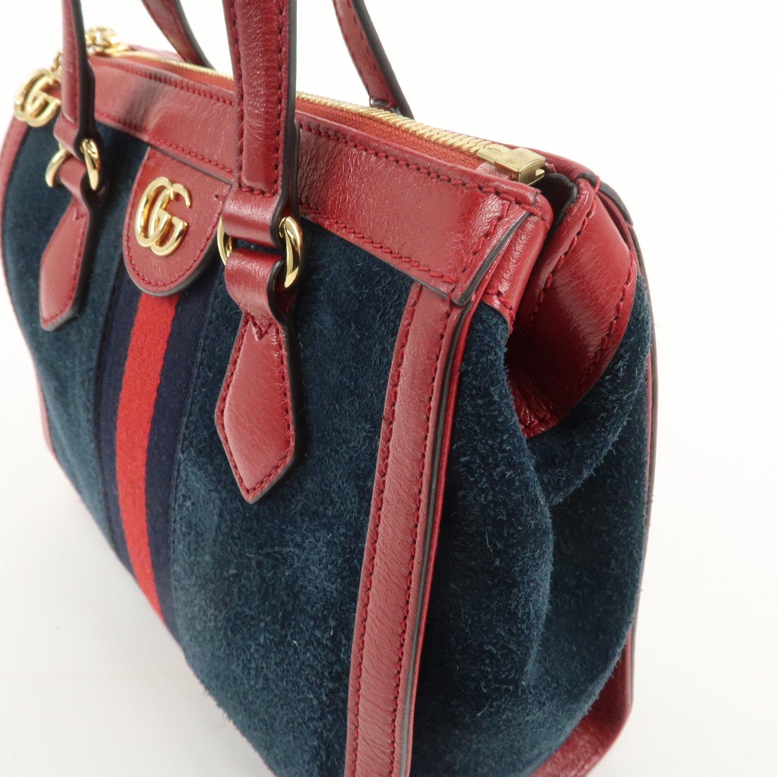 GUCCI Sherry Ophidia Suede Leather 2Way Shoulder Bag 547551 Used