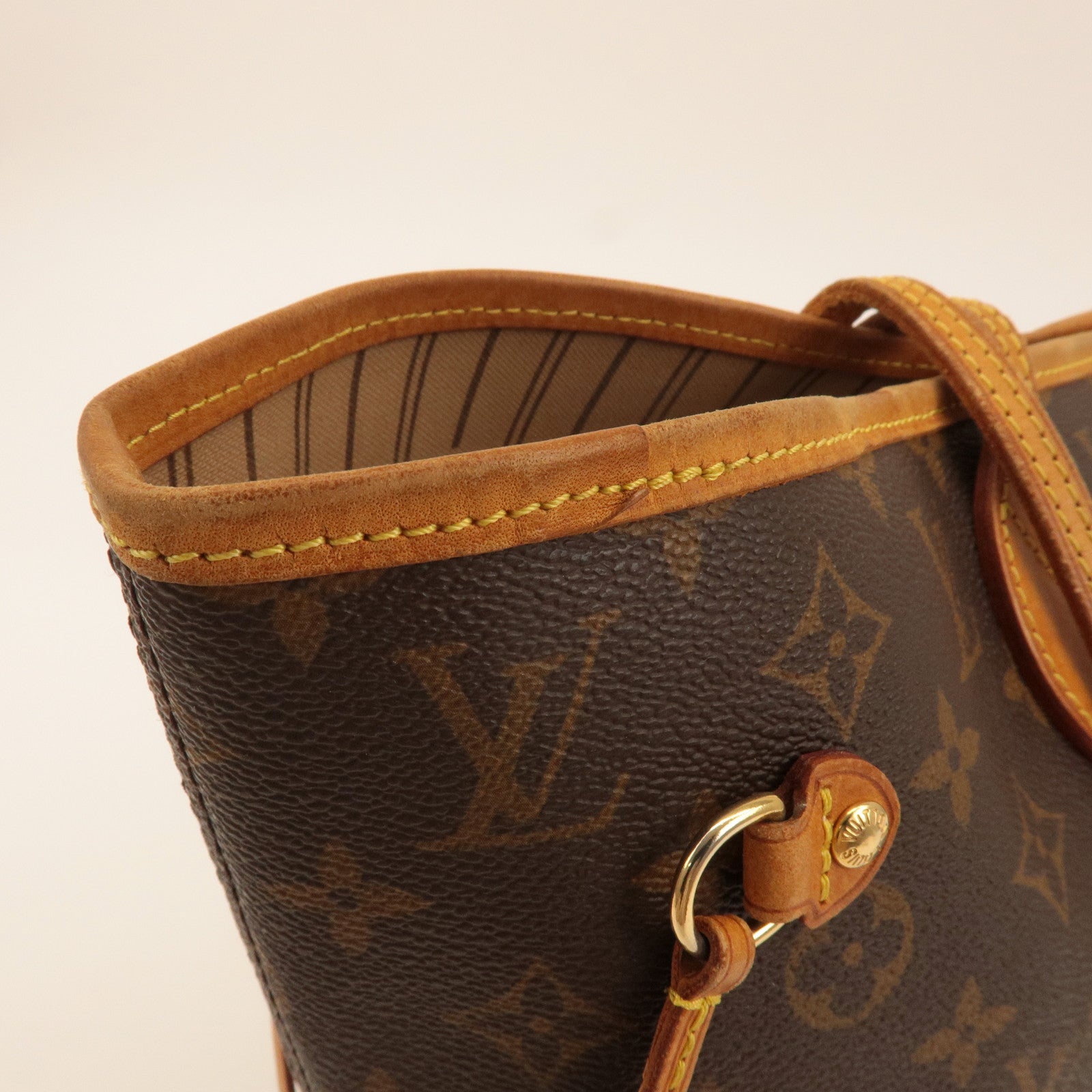 Louis Vuitton Monogram Neverfull MM Tote Bag Brown M40156