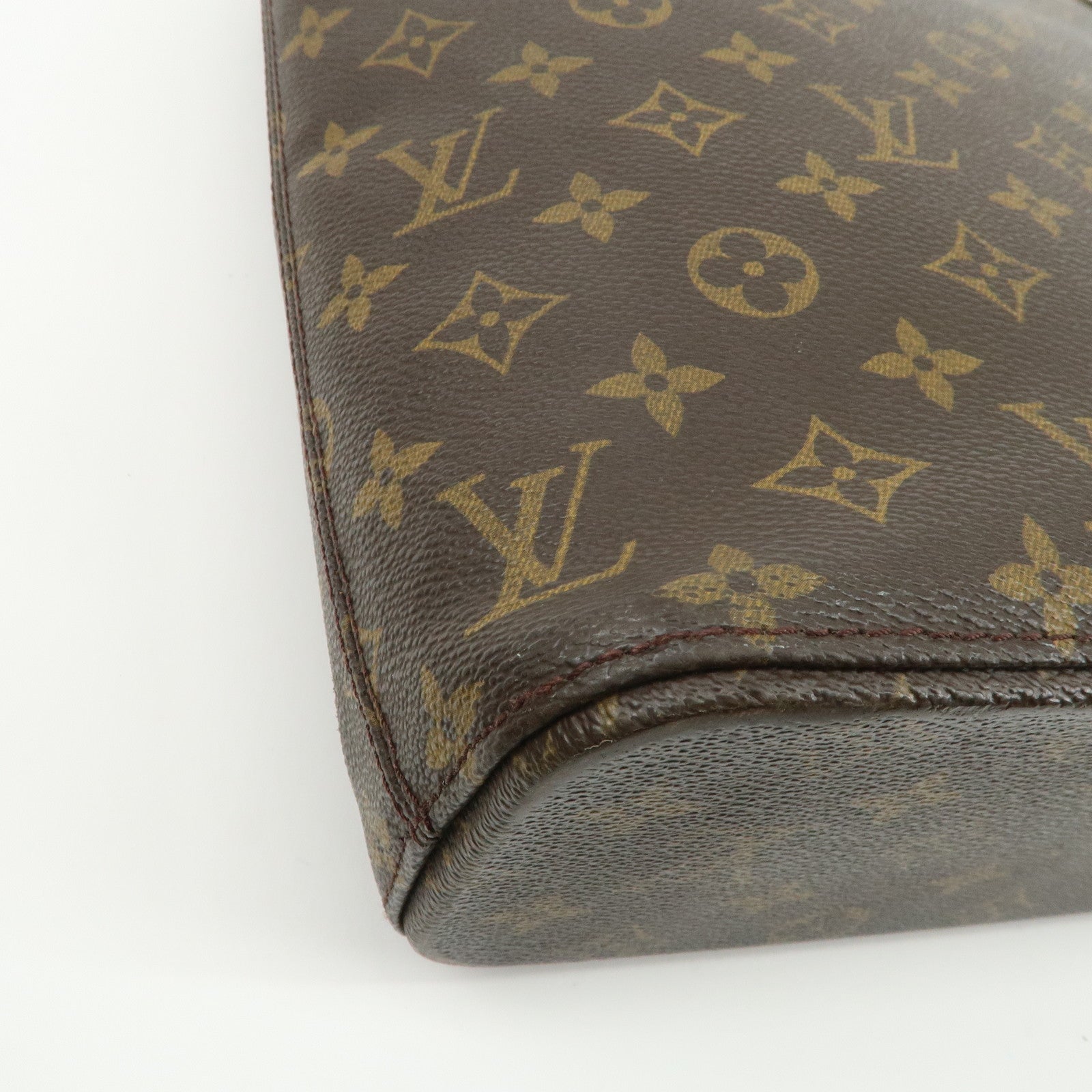 Louis Vuitton Monogram Luco Tote Bag Hand Bag Brown M51155 Used