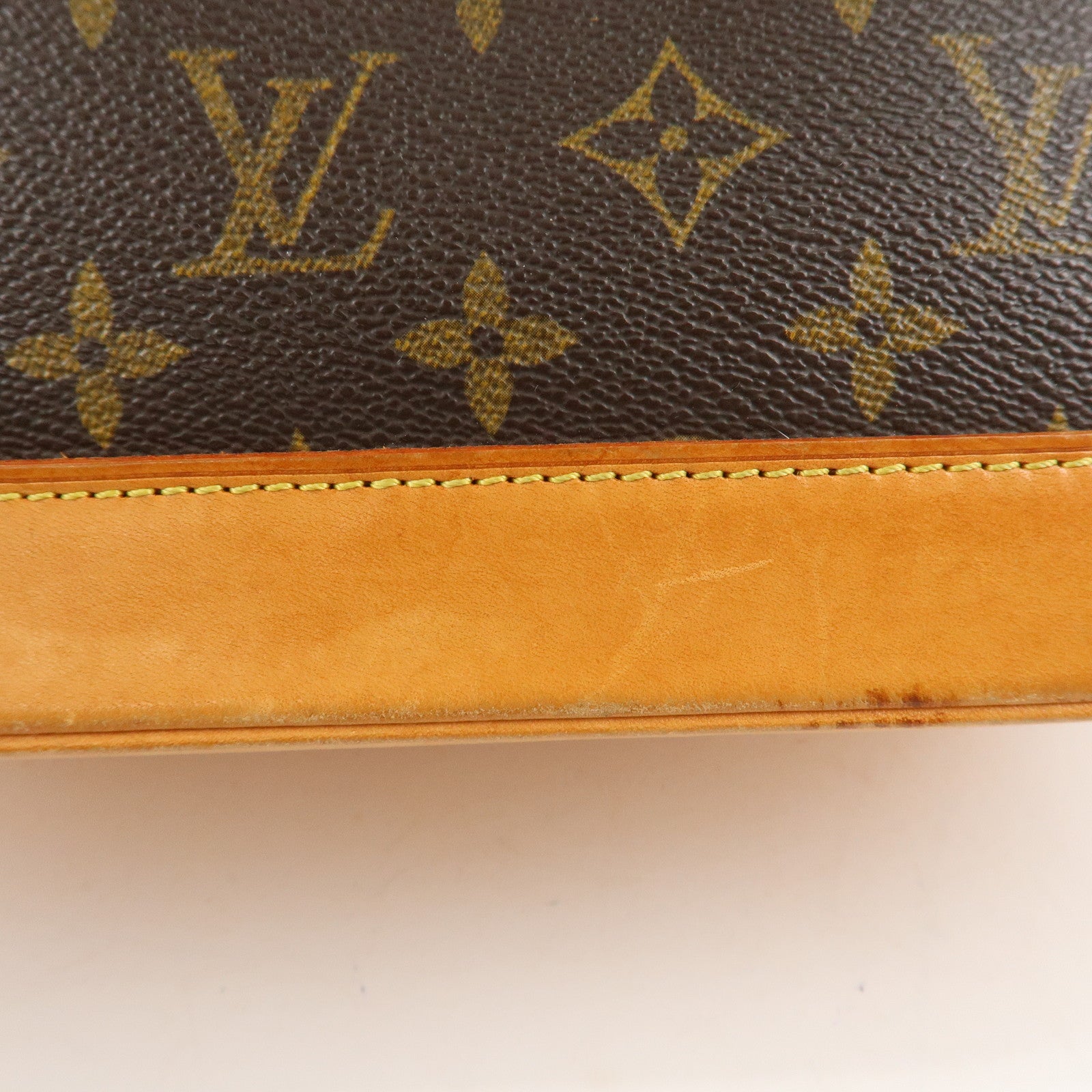 Louis Vuitton Monogram Alma Hand Bag Brown M51130 Used