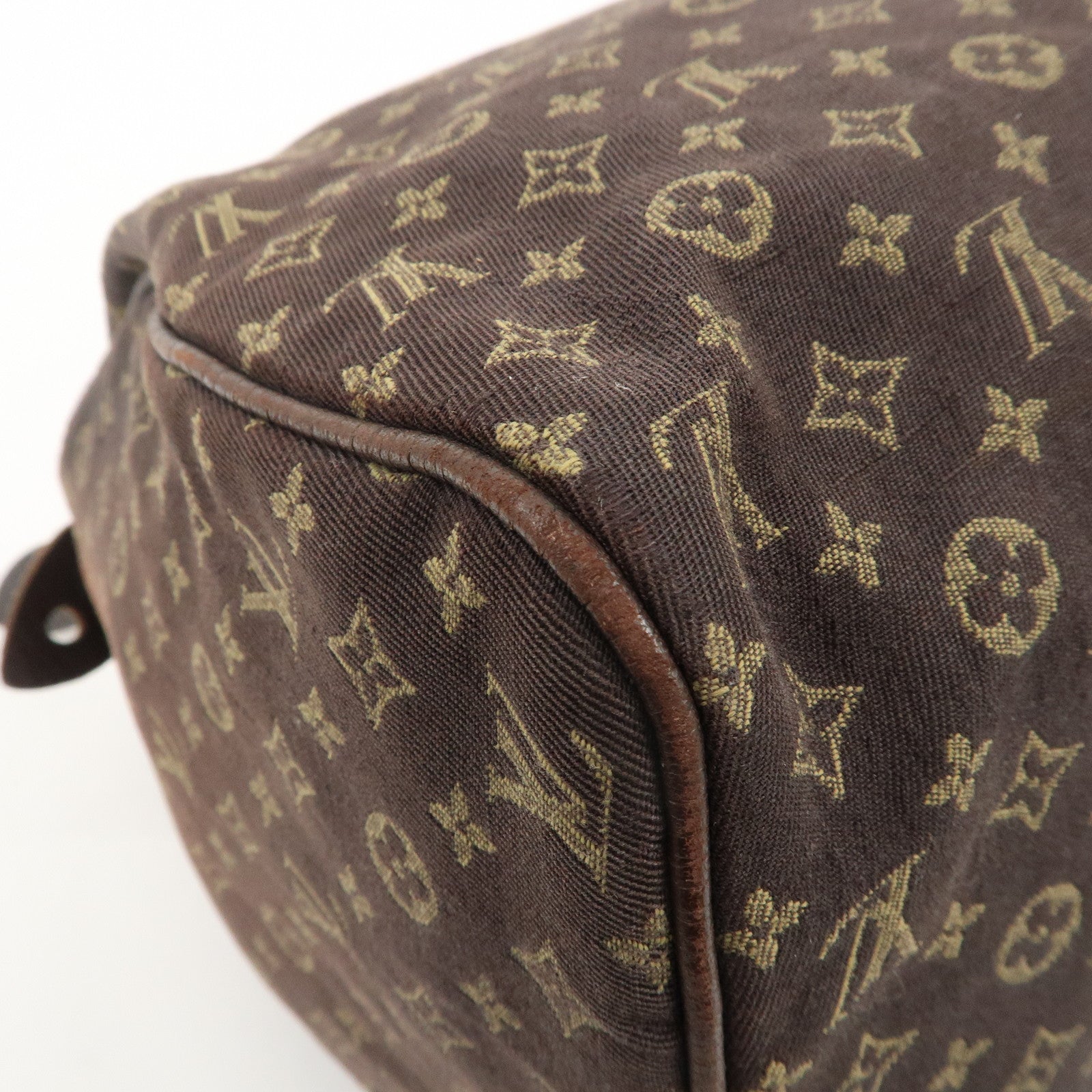 Louis Vuitton Monogram Mini Lin Speedy 30 Boston Bag Ebene M95224 Used