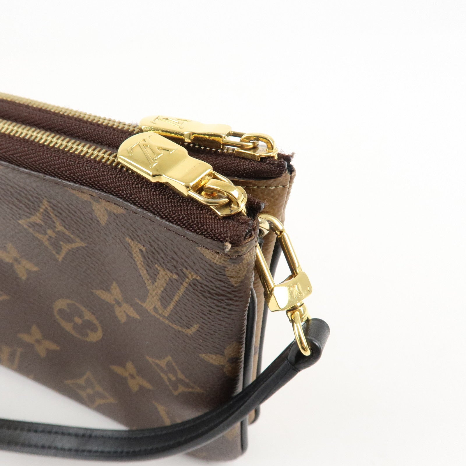 Louis Vuitton Monogram Reverse Pochette Double Zip Bag M69203