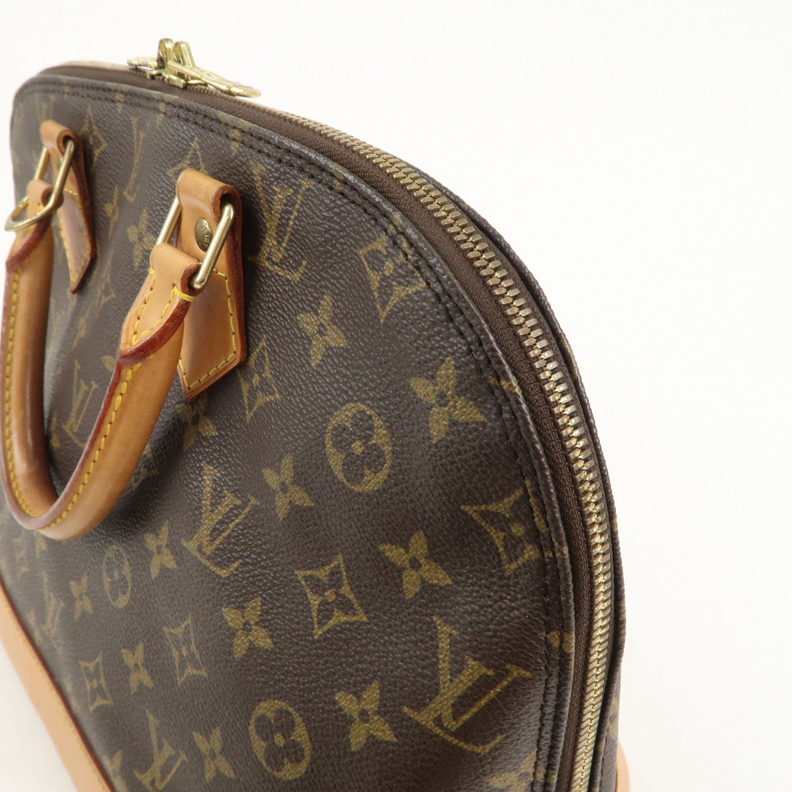 Louis Vuitton Monogram Alma Hand Bag Brown M51130