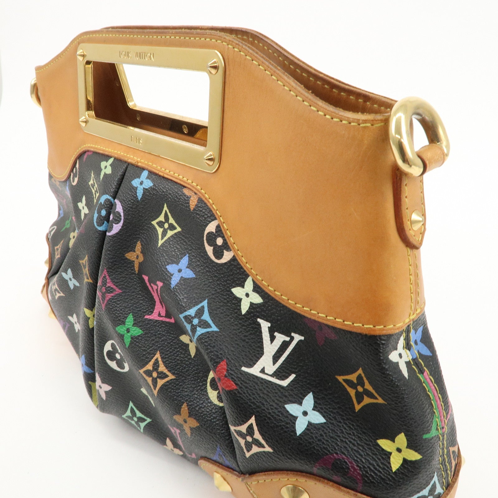 Louis Vuitton Monogram Multi Color Judy MM Hand Bag Noir M40256 Used