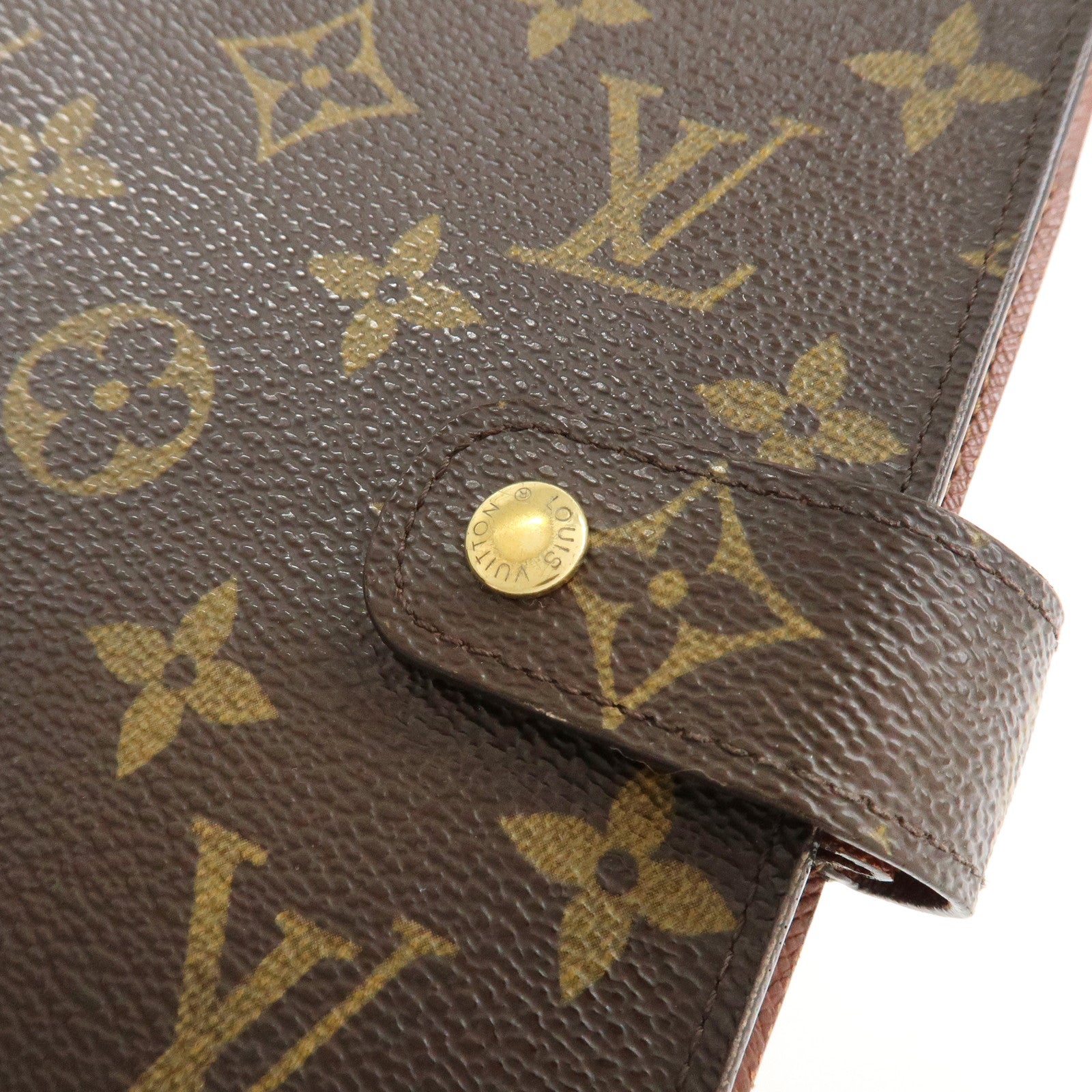 Louis Vuitton Monogram Agenda MM Planner Cover Brown R20105 Used