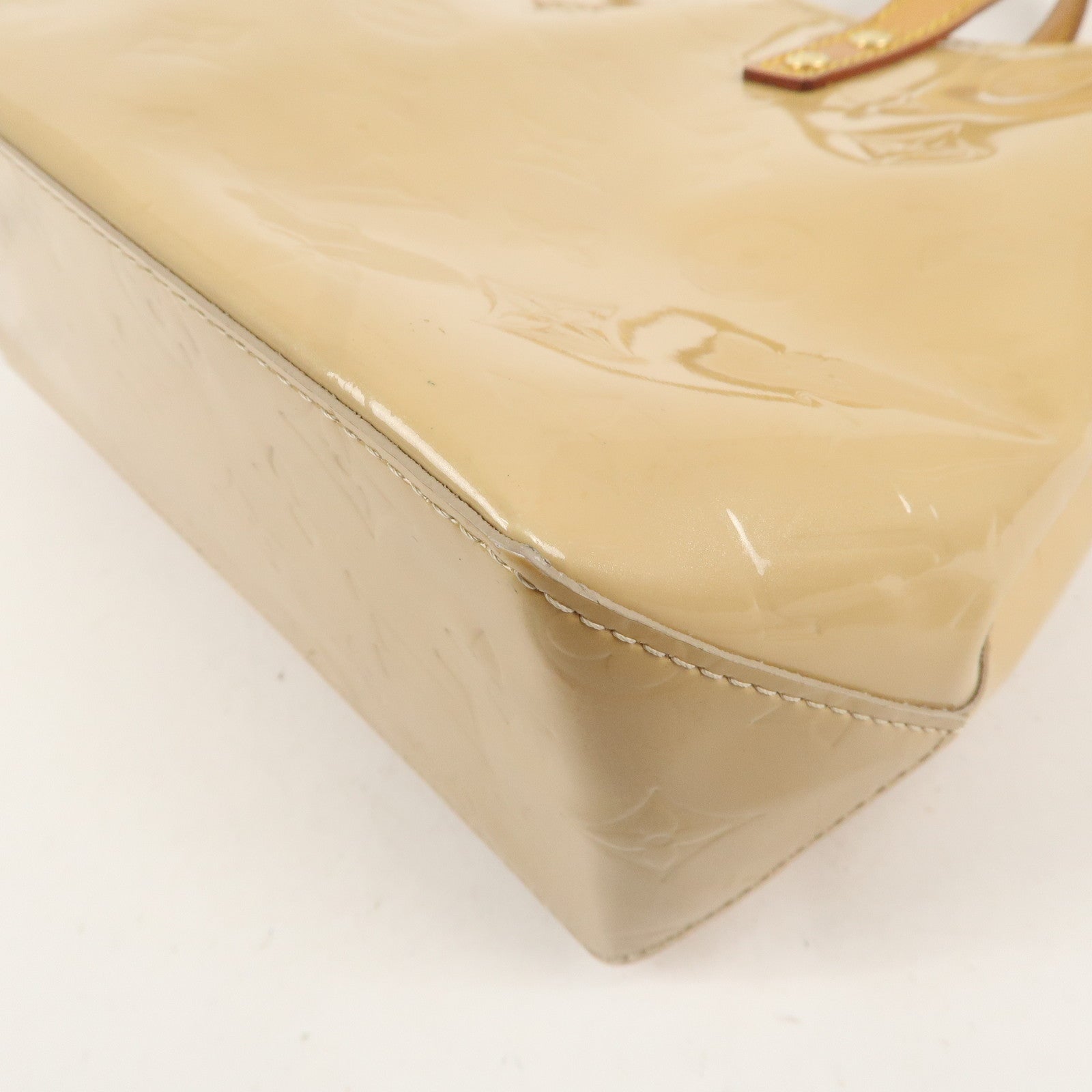 Louis Vuitton Monogram Vernis Lead PM Hand Bag Beige M91144