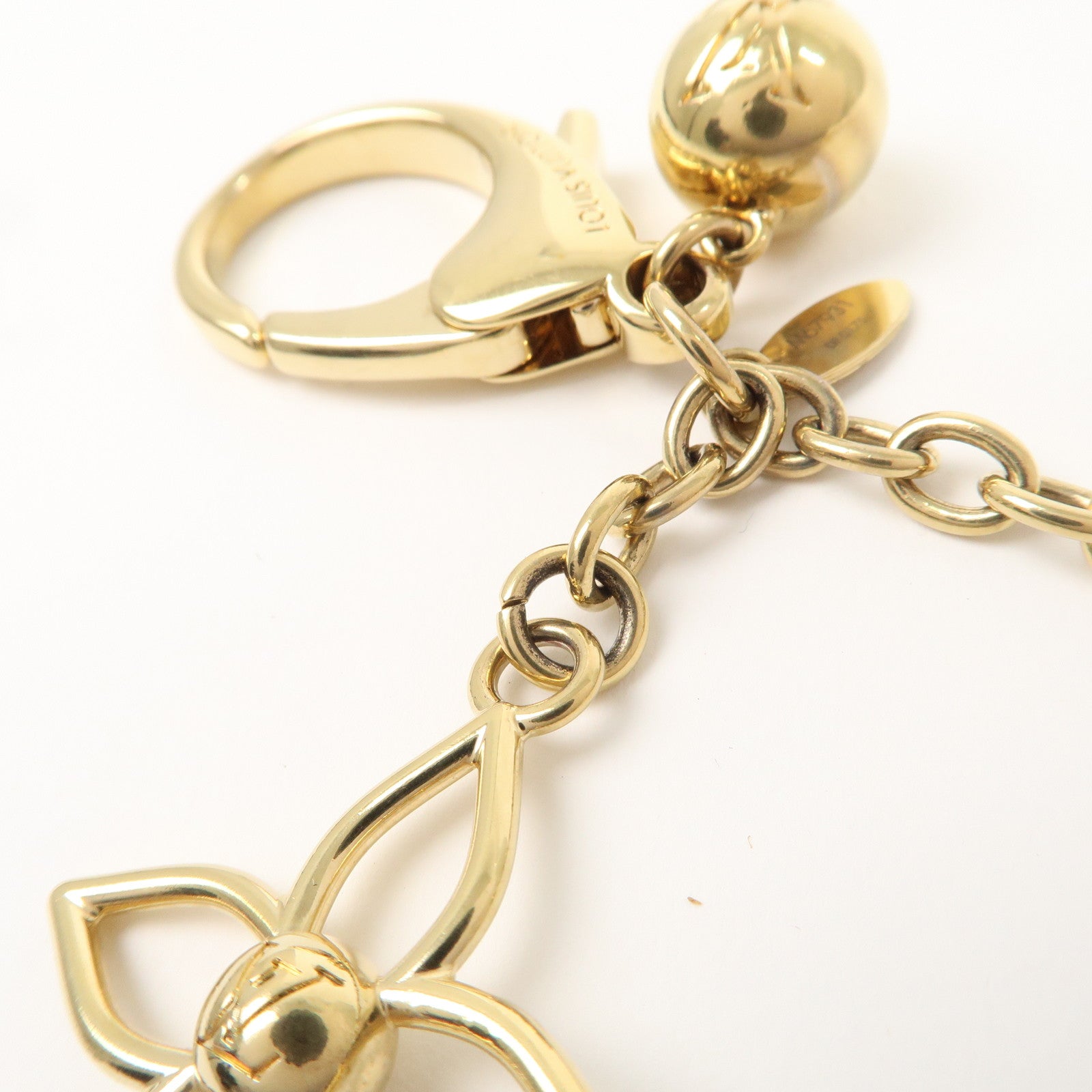 Louis Vuitton Bloomy Key Chain Bag Charm Gold M67931