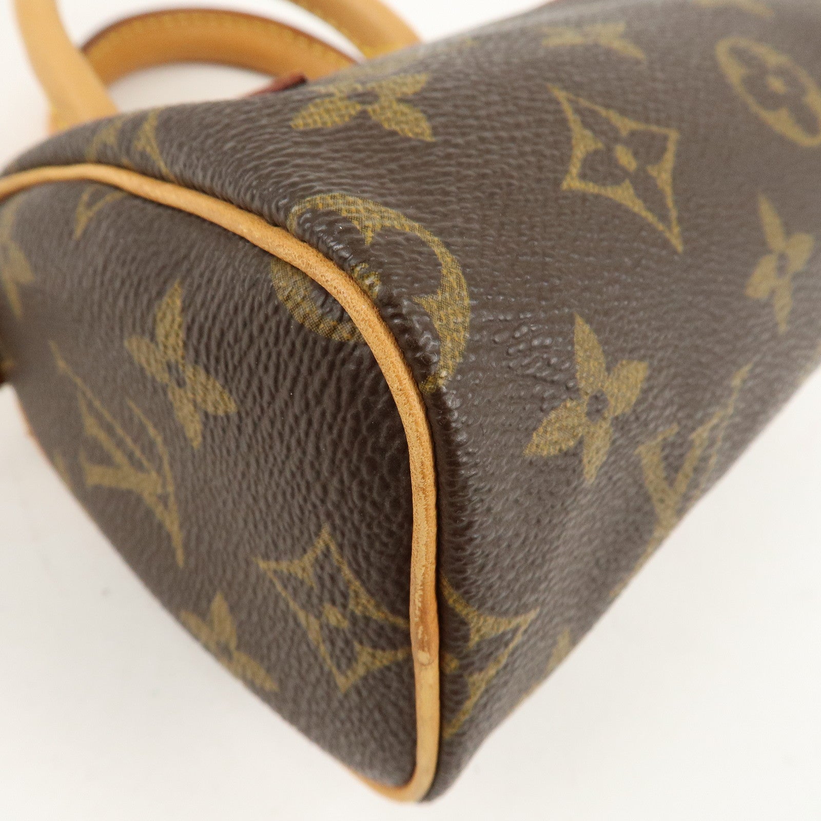 Louis Vuitton Monogram Mini Speedy Hand Bag Brown M41534 Used