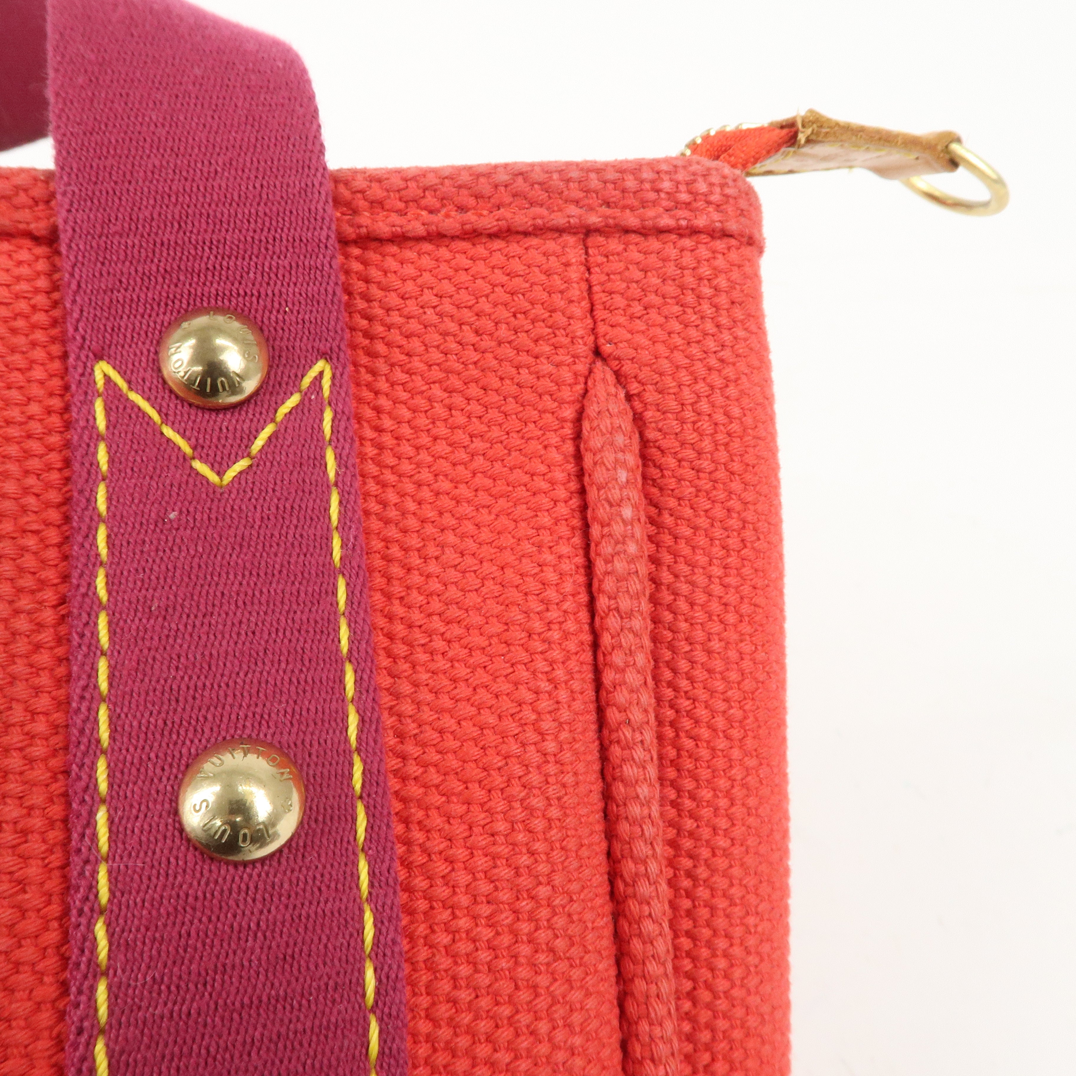 Louis Vuitton Antigua Cabas PM Hand Bag Rouge M40037