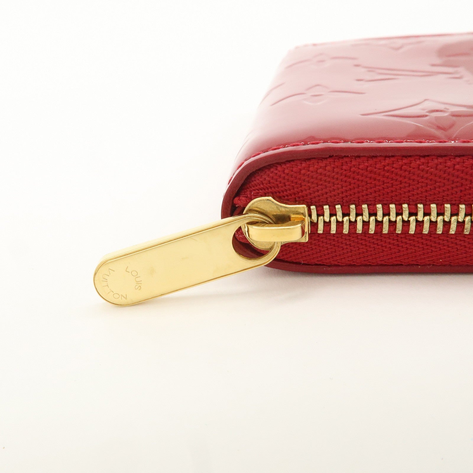 Louis Vuitton Monogram Vernis Zippy Coin Purse M93608 Red Used