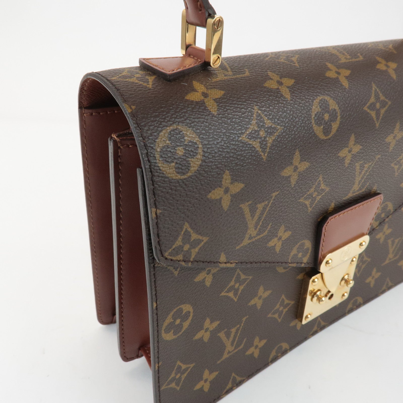 Louis Vuitton Monogram Concorde Hand Bag Brown M51190 Used