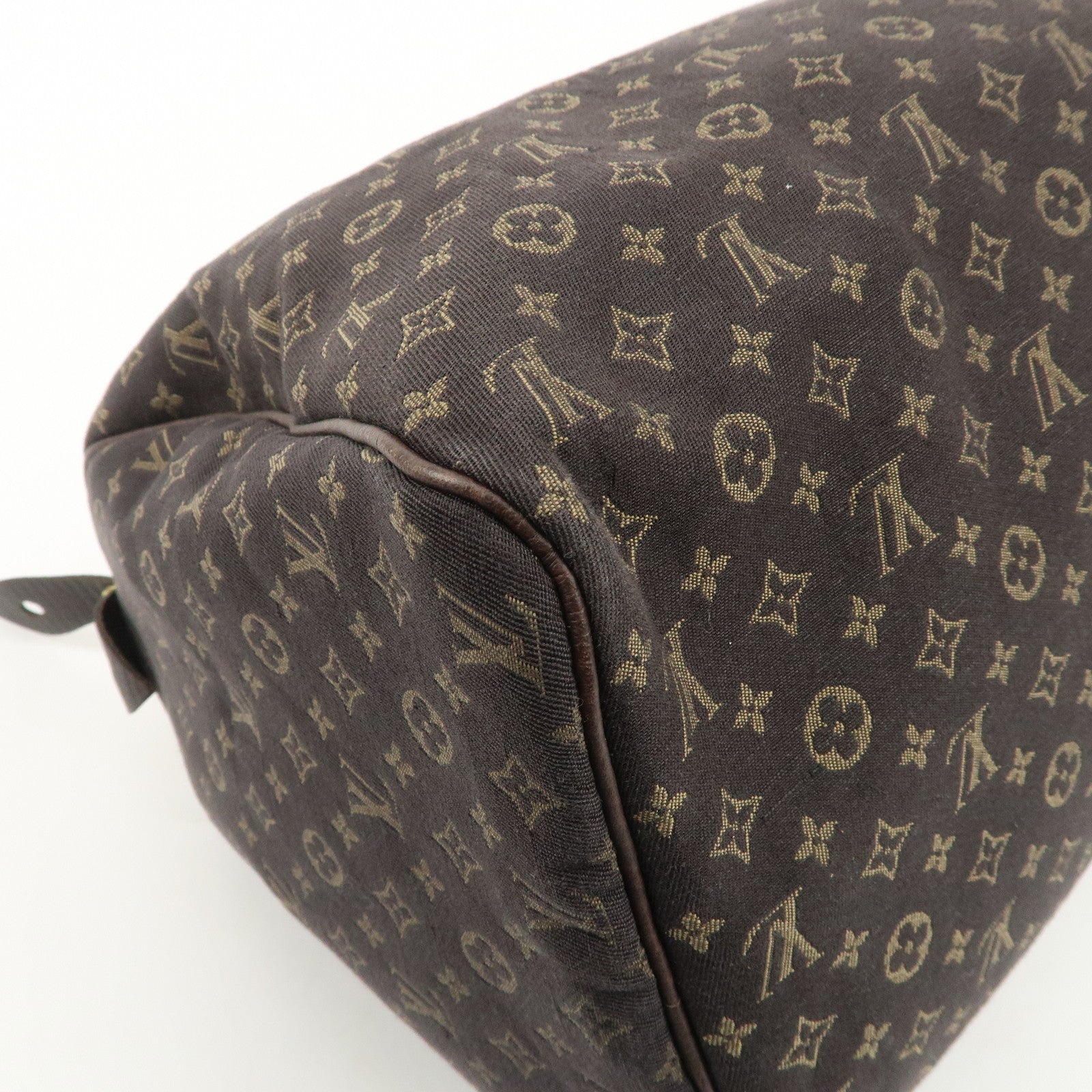 Louis Vuitton Monogram Mini Lin Speedy 30 Boston Bag Ebene M95224 Used