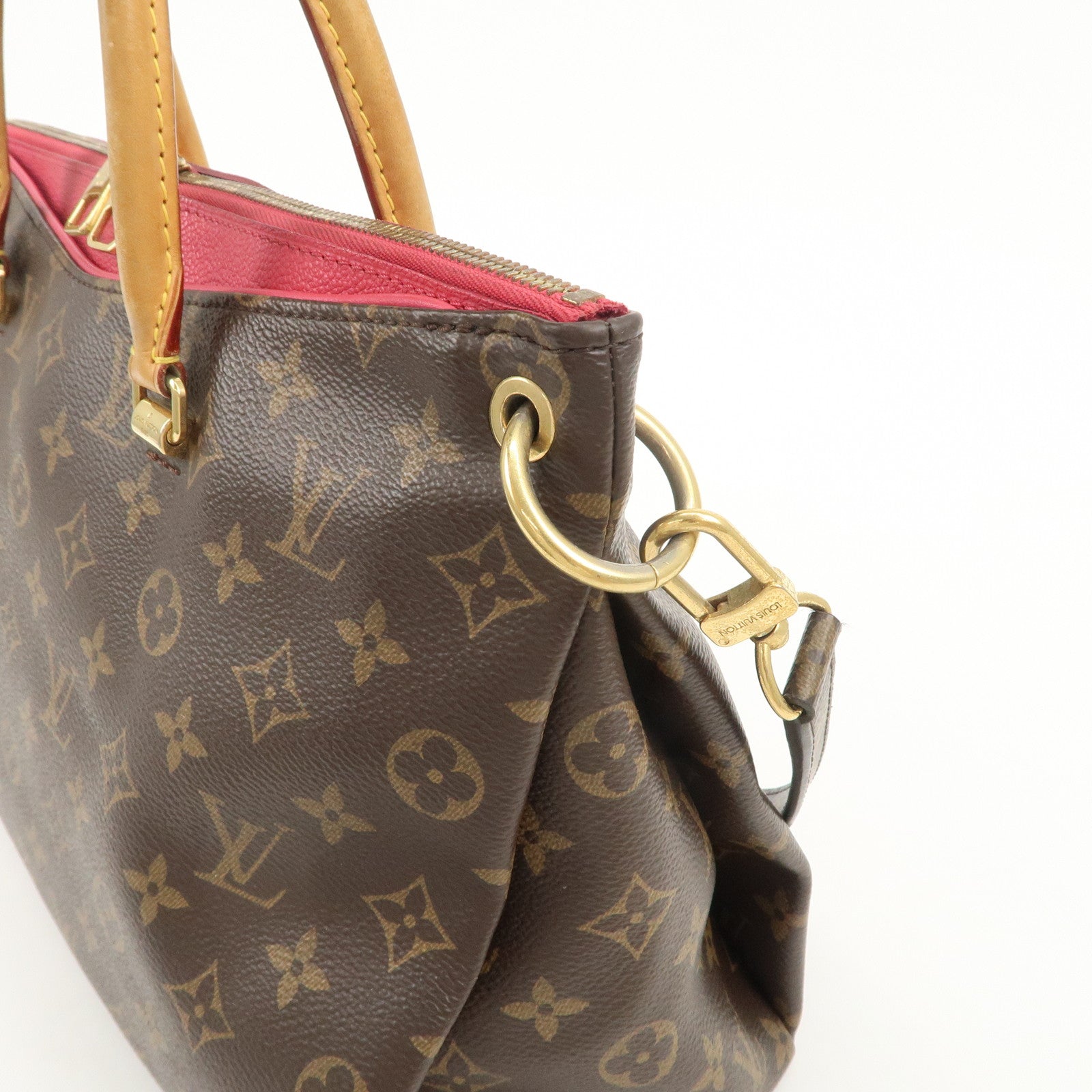 Louis Vuitton Monogram Pallas 2Way Bag Hand Bag Dahlia Used