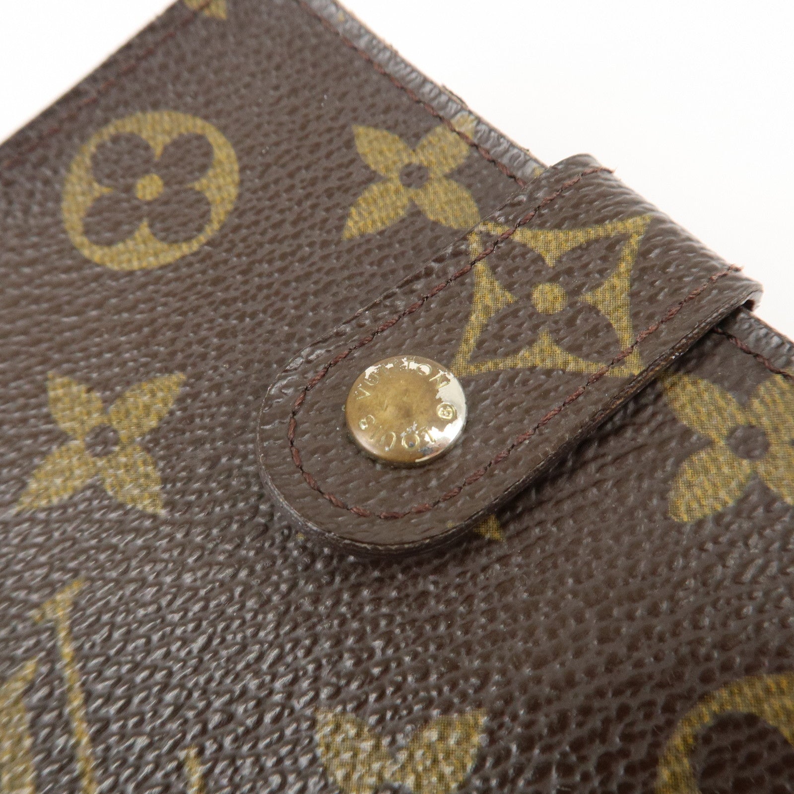 Louis Vuitton Monogram Compact Zip Small Wallet Brown M61667 Used