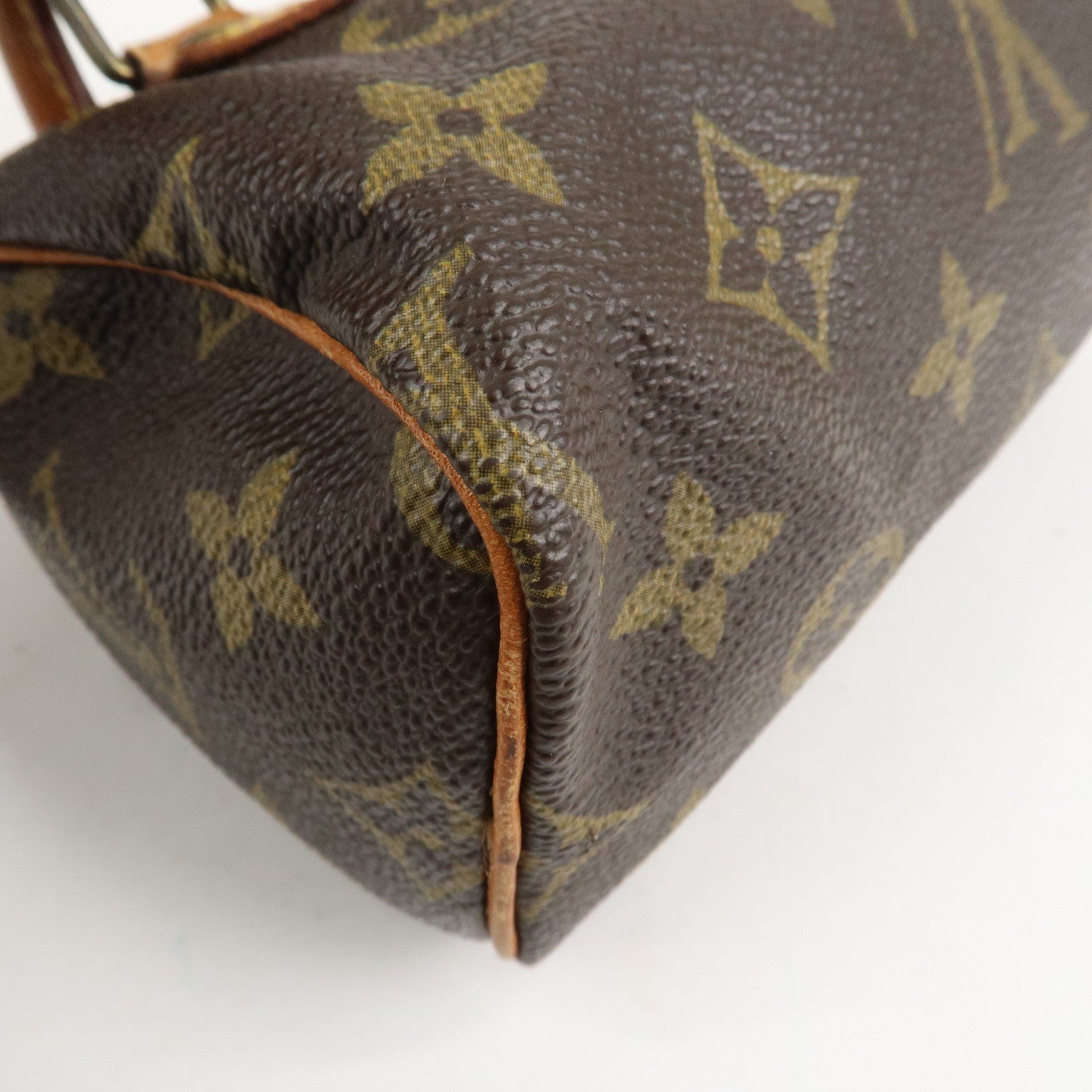 Louis Vuitton Monogram Mini Speedy Hand Bag Brown M41534