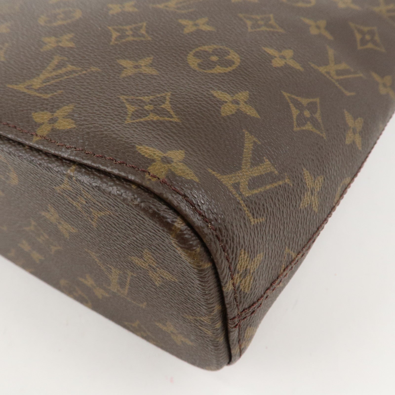 Louis Vuitton Monogram Luco Tote Bag Hand Bag Brown M51155 Used