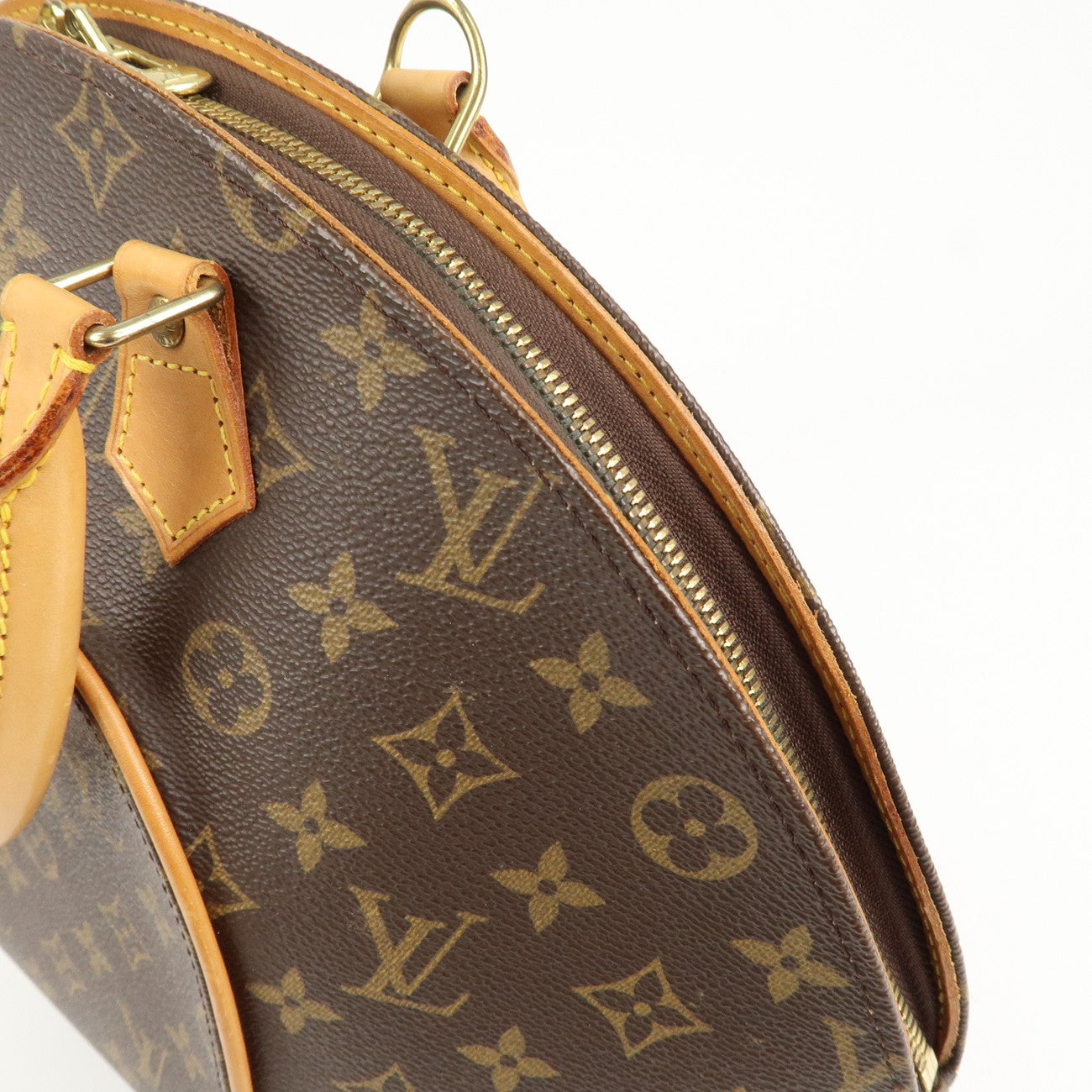 Louis Vuitton Monogram Ellipse MM Hand Bag Brown M51126 Used