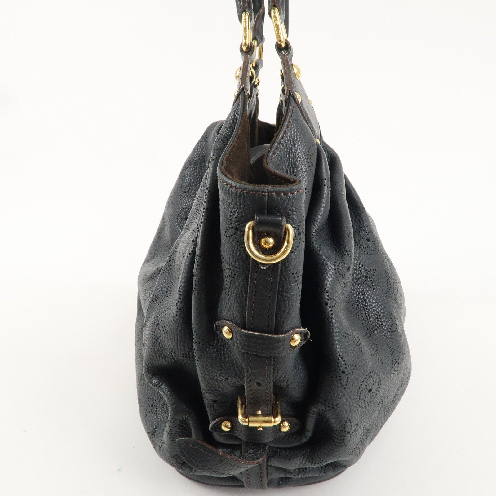 Louis Vuitton Monogram Mahina Size L Shoulder Bag Noir M95765