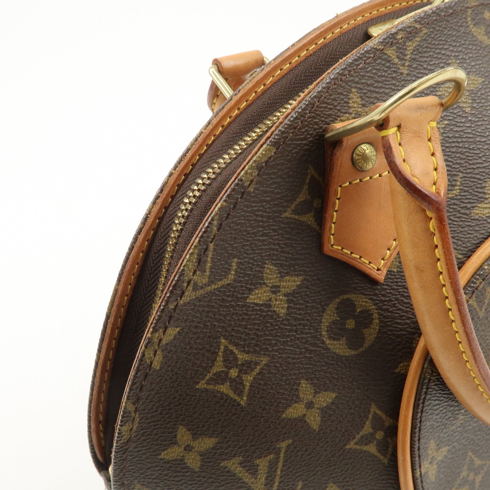 Louis Vuitton Monogram Ellipse PM Hand Bag Brown M51127 Used