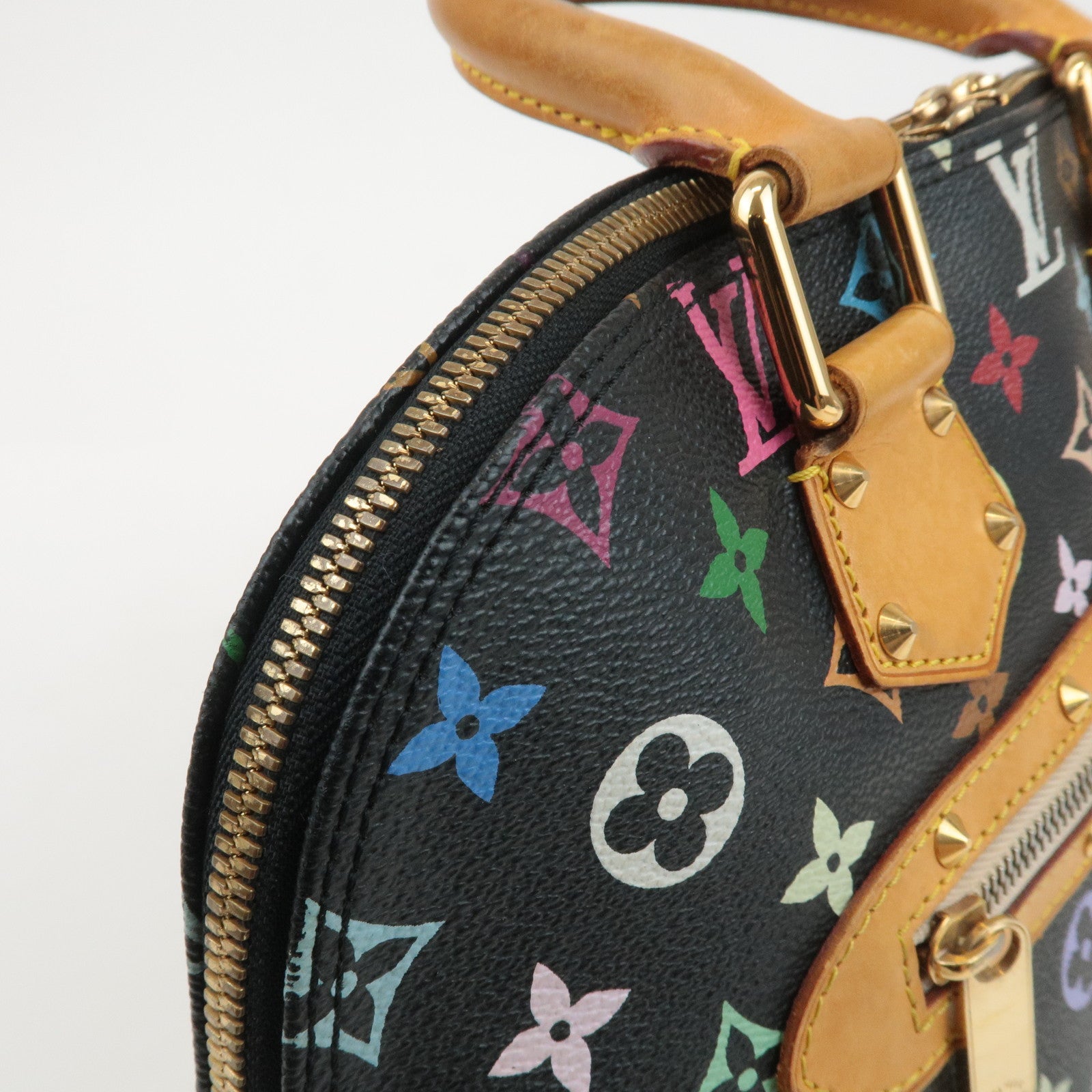 Louis Vuitton Monogram Multicolor Alma Hand Bag Noir M92646