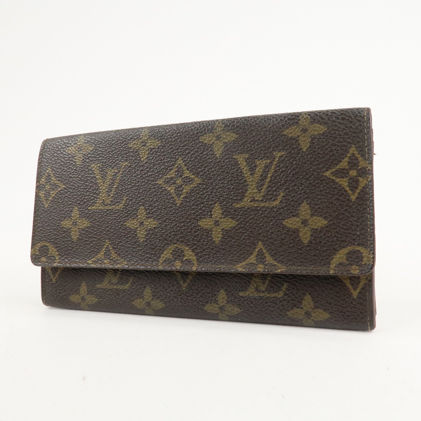 Louis Vuitton Monogram Set of 2 Long Wallet M61215 M61820 Used