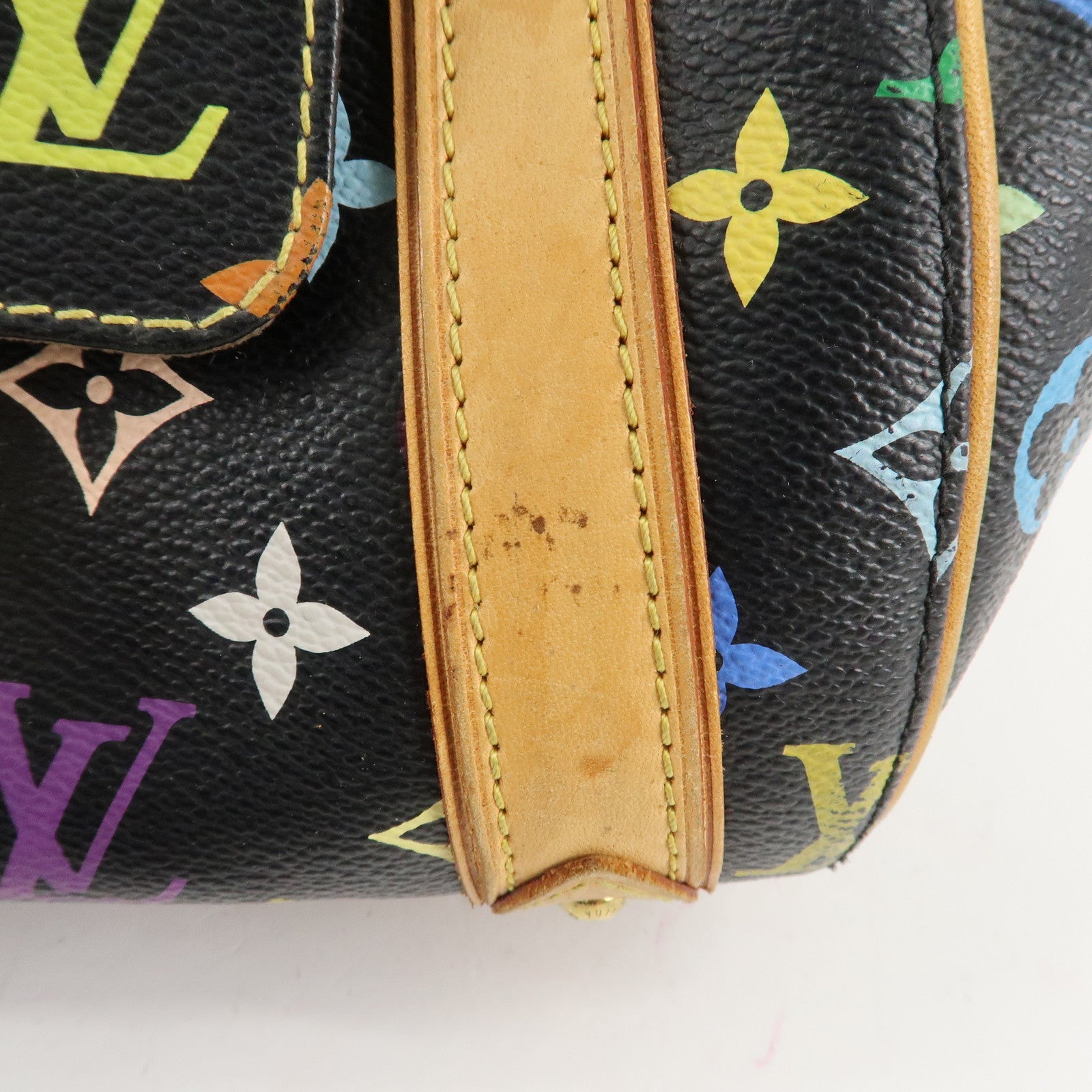 Louis Vuitton Monogram Multi Color Priscilla Hand Bag Noir M40097 Used