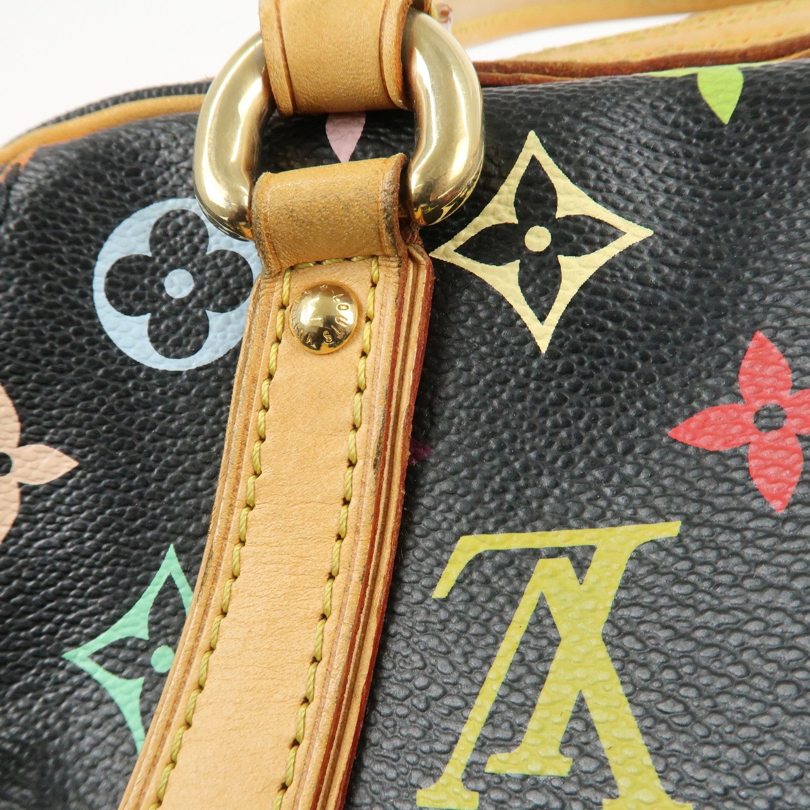 Louis Vuitton Monogram Multi Color Priscilla Hand Bag Noir M40097 Used