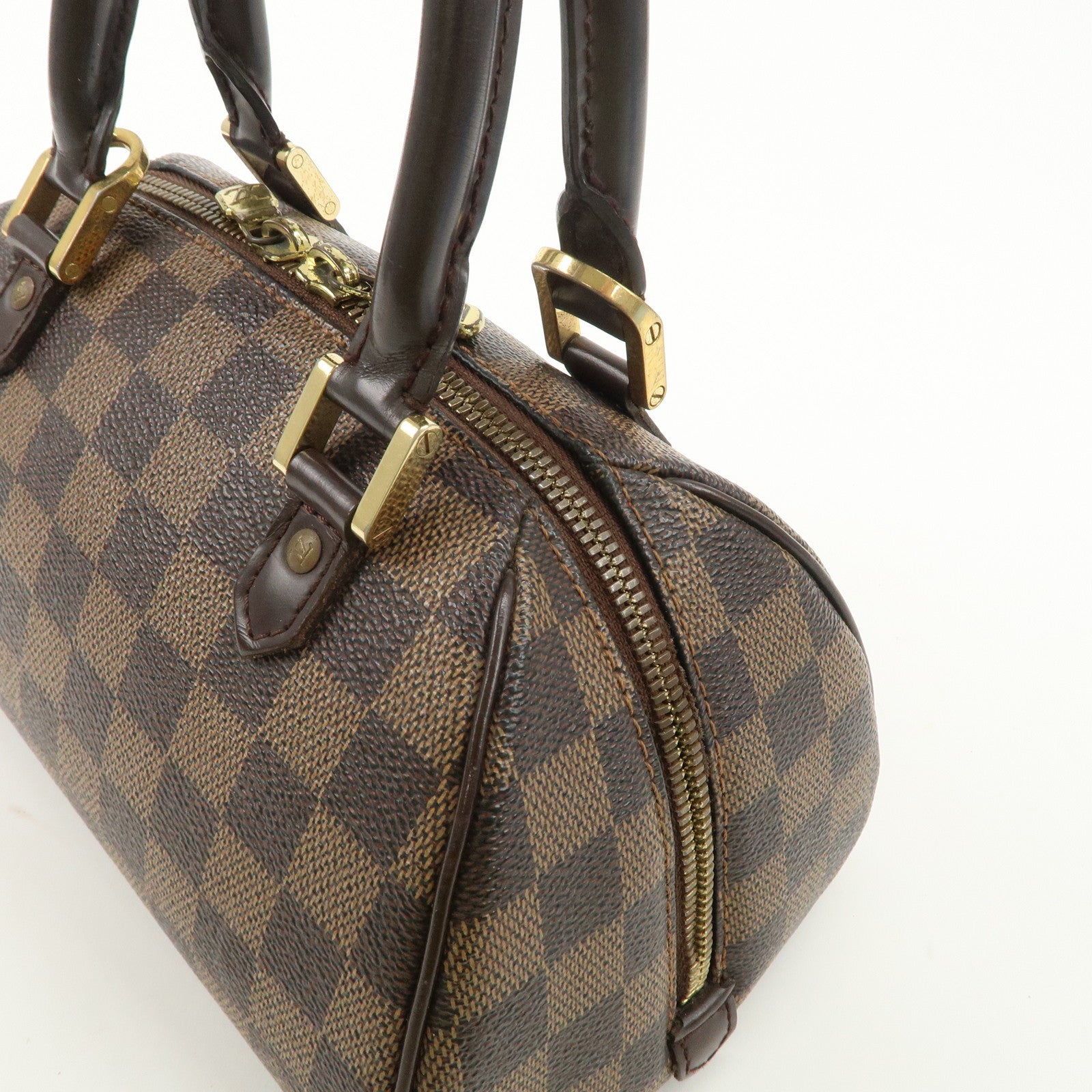 Louis Vuitton Damier Rivera Mini Hand Bag Damier Ebene N41436 Used