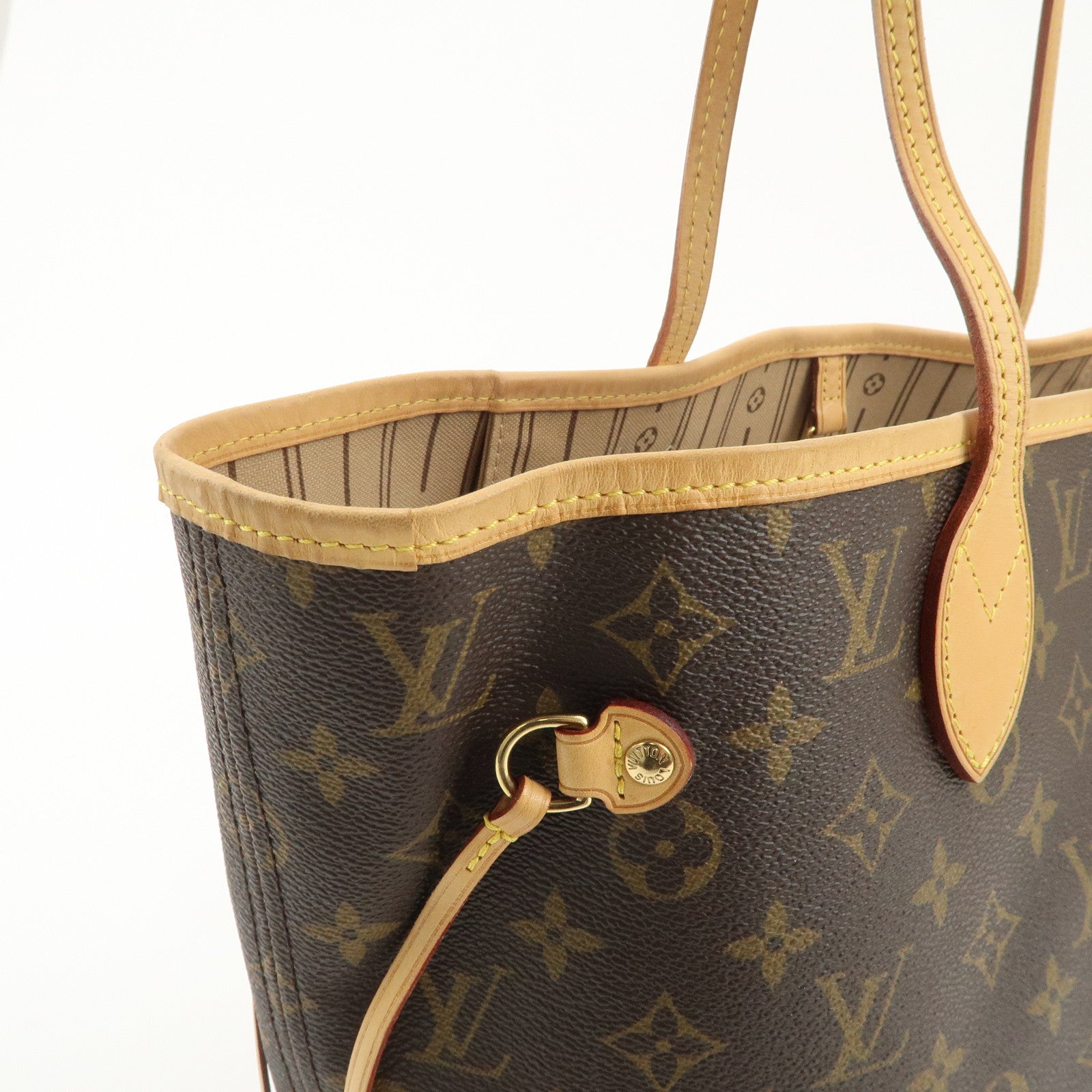 Louis Vuitton Monogram Neverfull MM Tote Bag Brown M40156