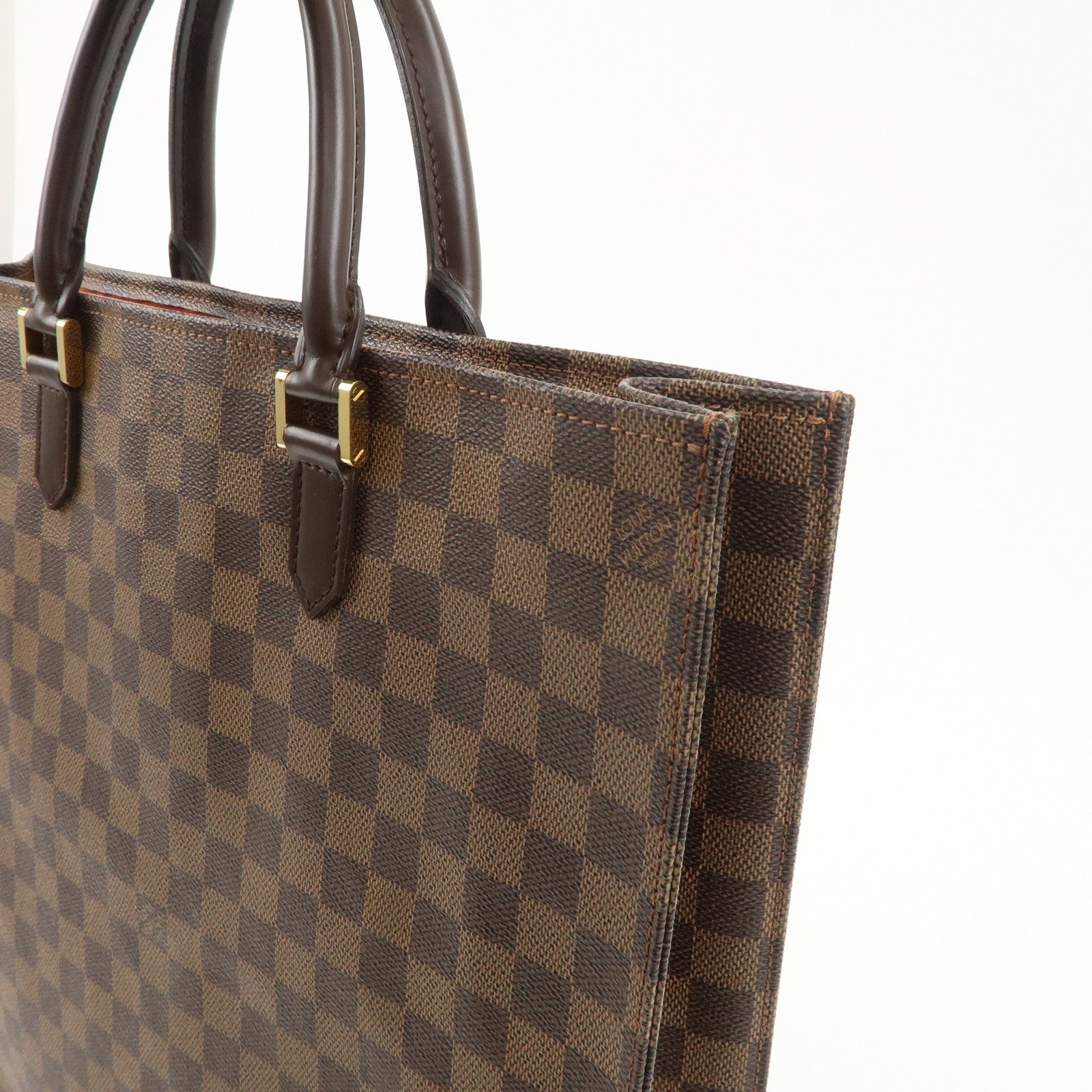 Louis Vuitton Damier Ebene Sac Pla Tote Bag Hand Bag N51140 Used