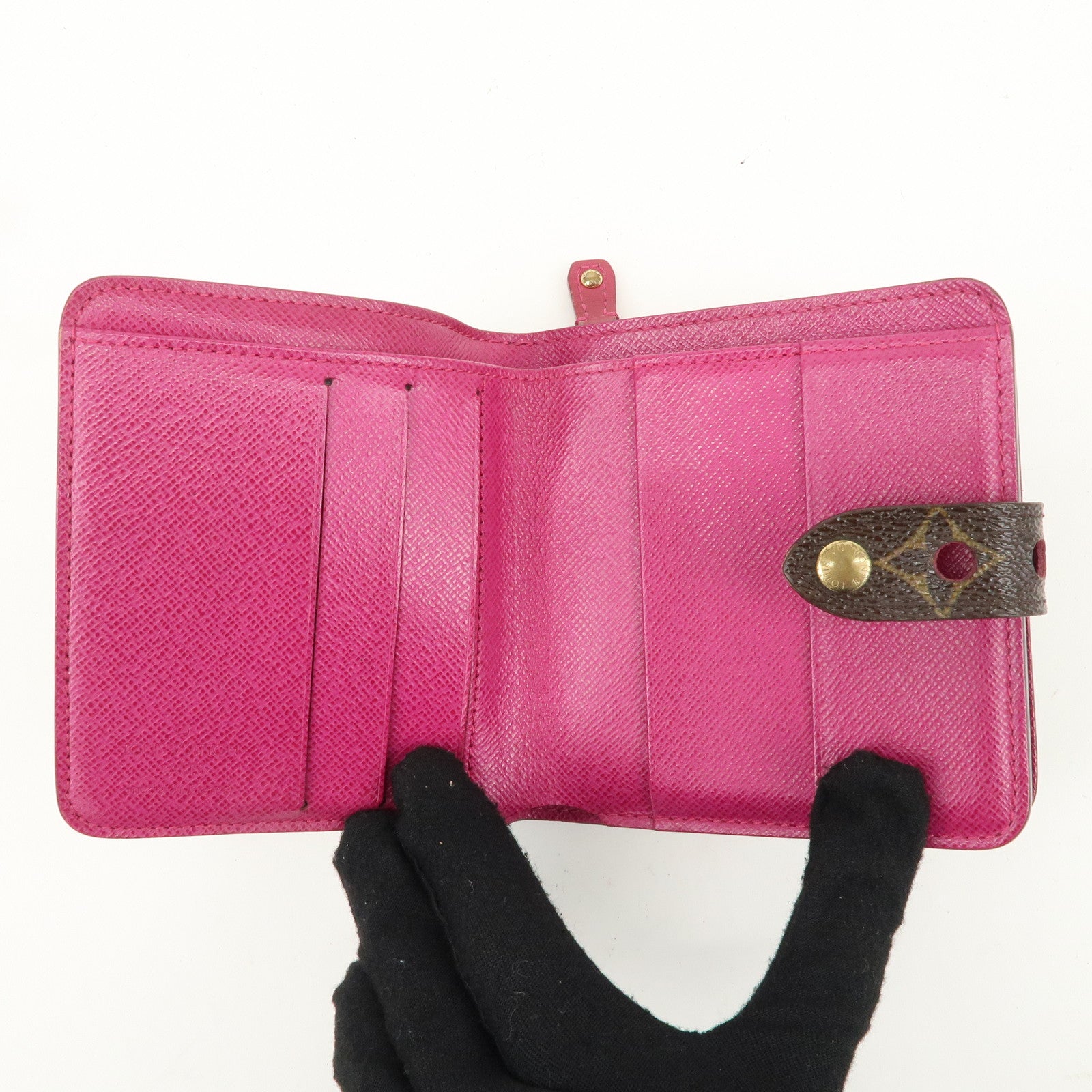 Louis Vuitton Monogram Perfor Compact Zip Fuchsia M95188